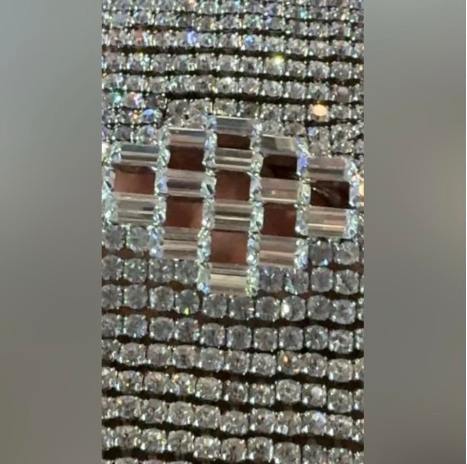 Vintage Rhinestone Bracelet Extra Wide Statement Piece Designer Runway Style 2.25" Wide Estate Jewel - 6
