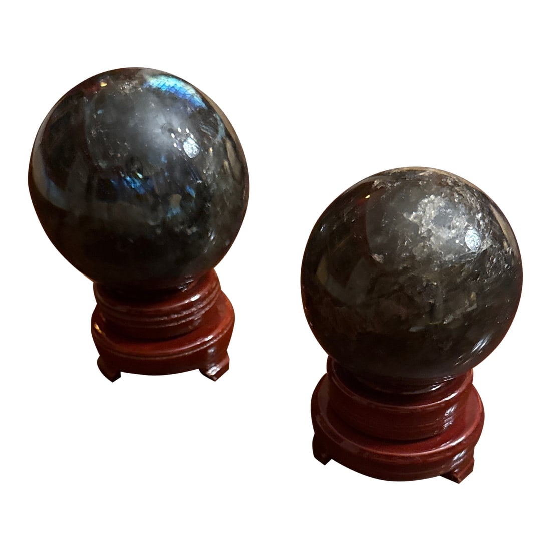 Pair of Labradorite Crystal Balls (1 of 3)