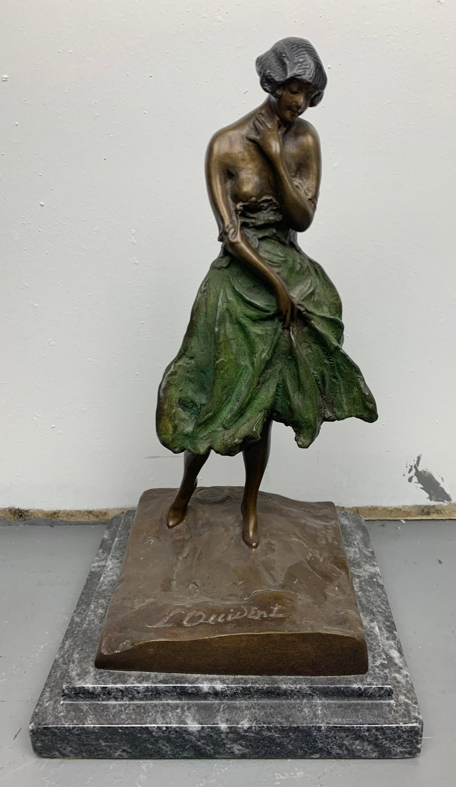 Art Deco French Bronze Statue - 2