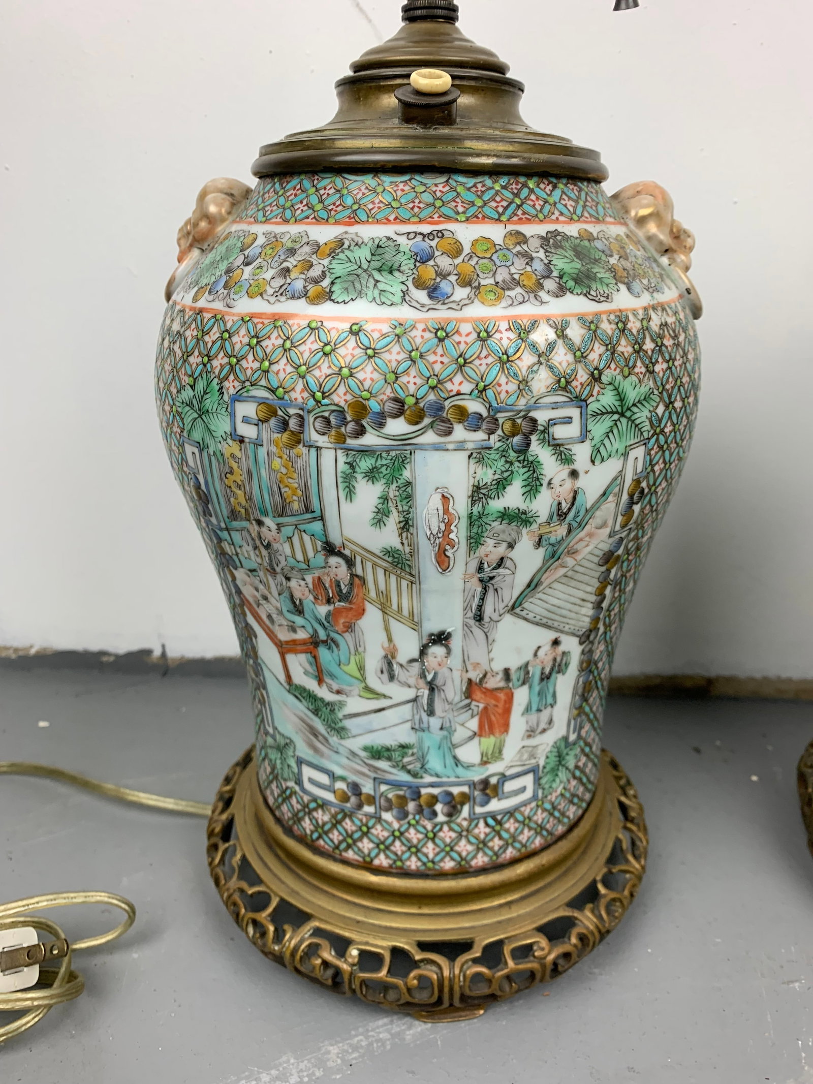 Antique Chinese Table Lamps, Set of 2 - 12
