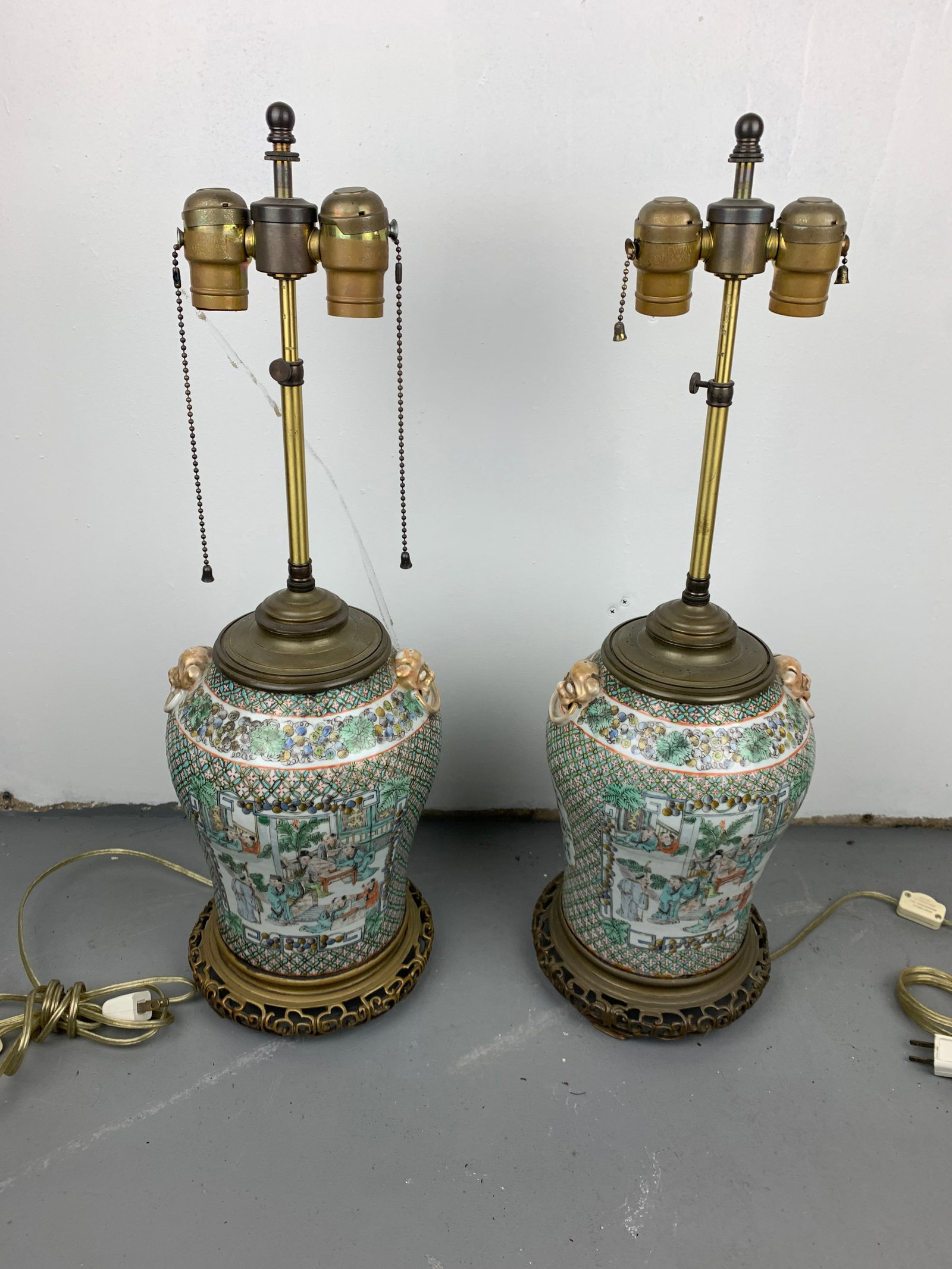 Antique Chinese Table Lamps, Set of 2 - 2