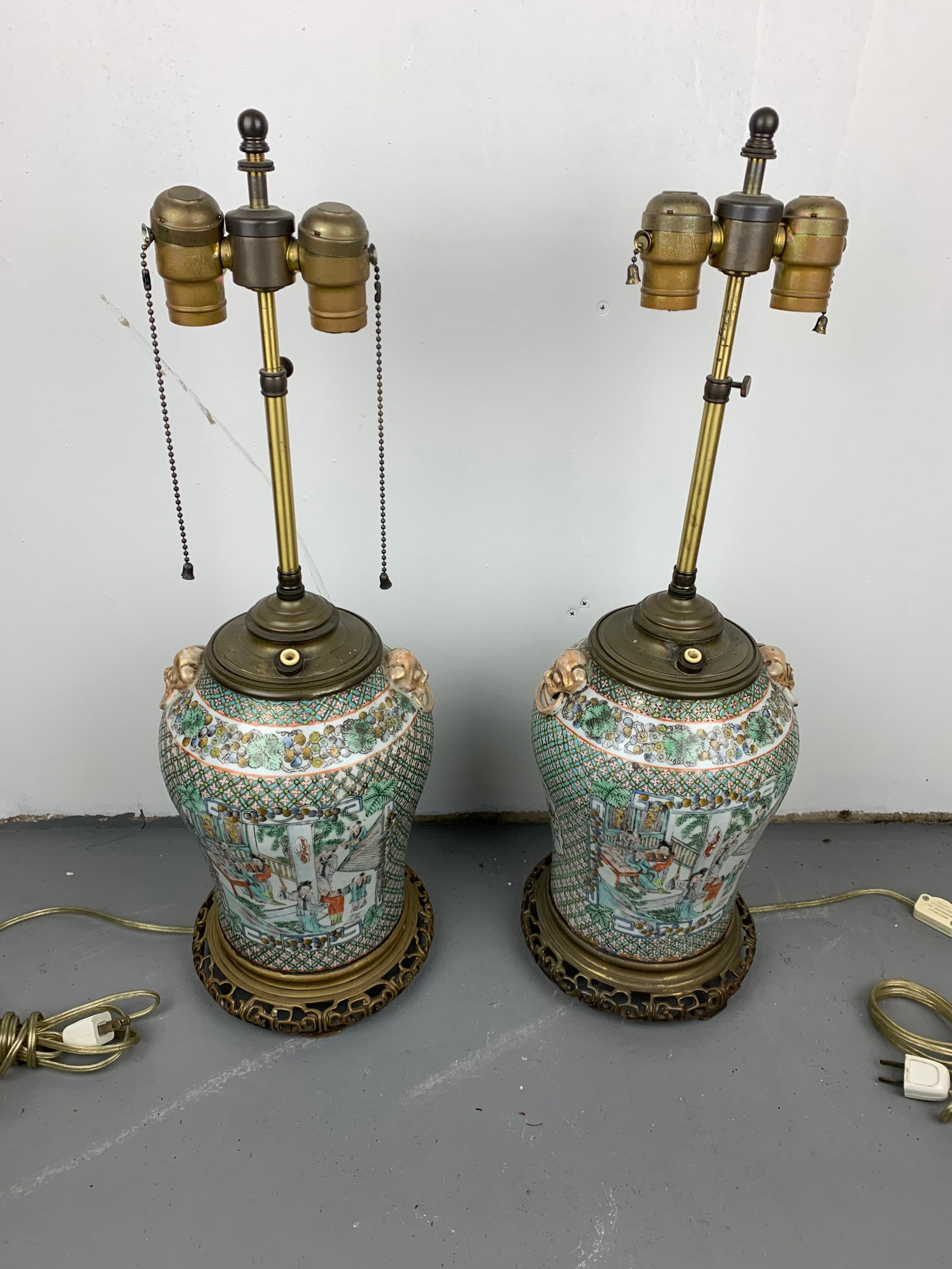 Antique Chinese Table Lamps, Set of 2 - 3