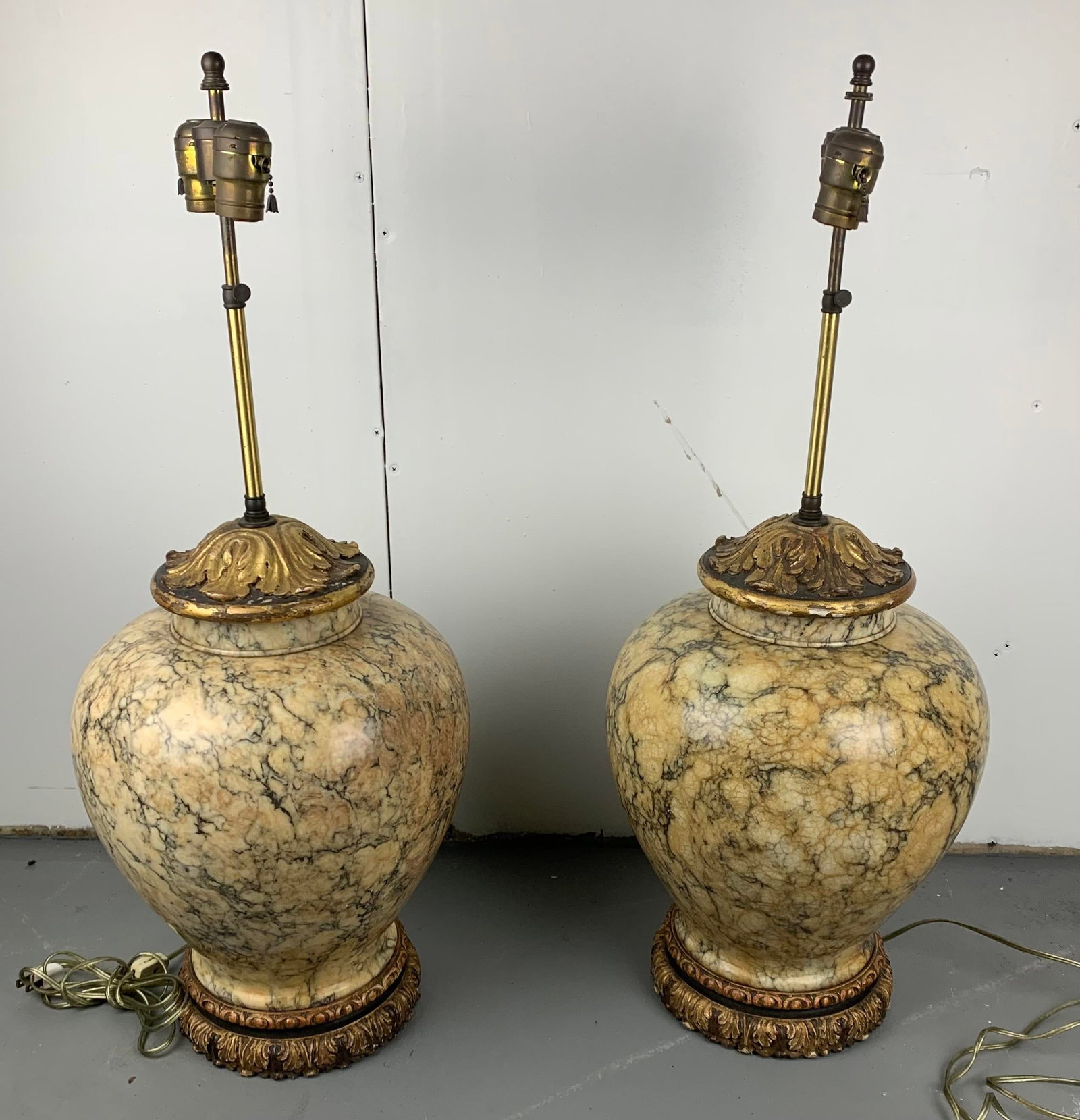 Vintage Onyx Table Lamps, Set of 2 - 2