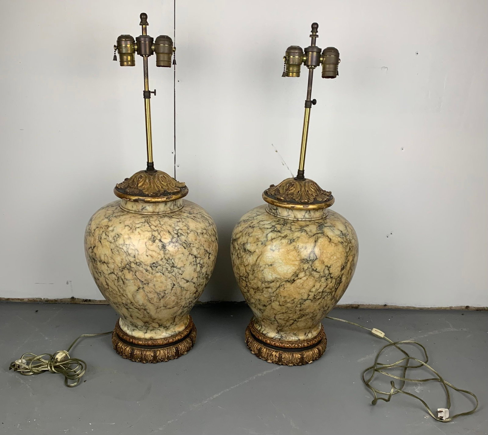 Vintage Onyx Table Lamps, Set of 2 - 3
