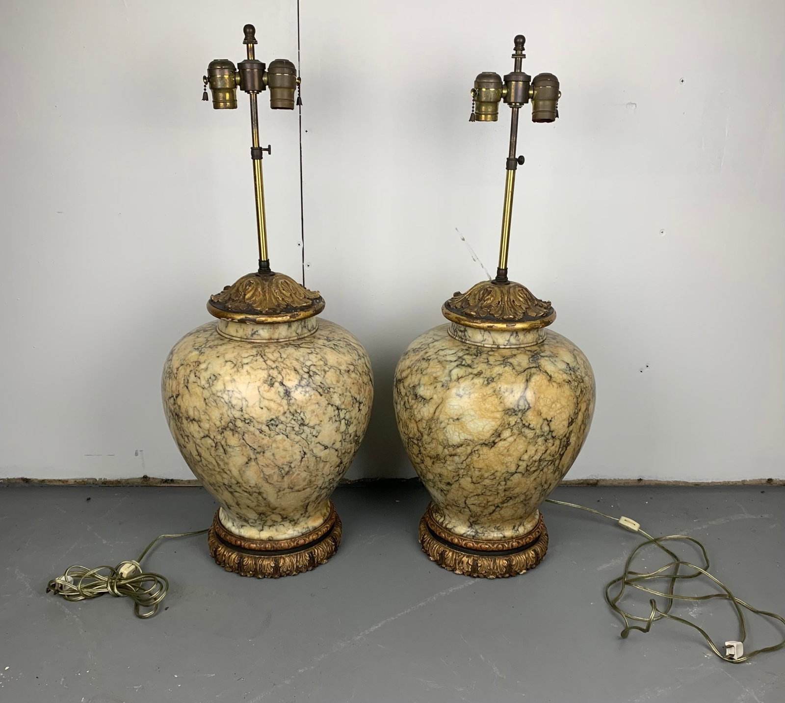 Vintage Onyx Table Lamps, Set of 2 - 4