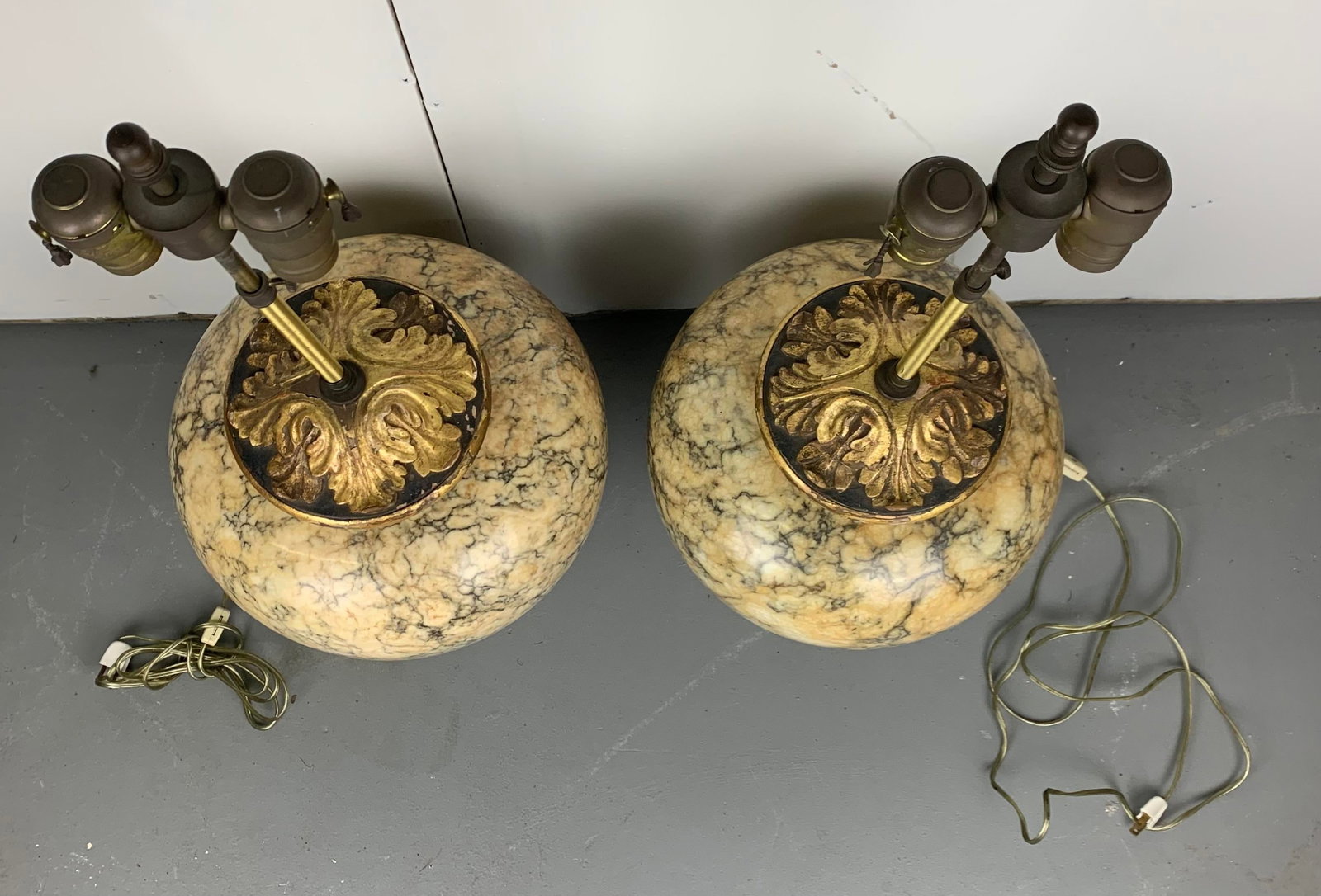 Vintage Onyx Table Lamps, Set of 2 - 7
