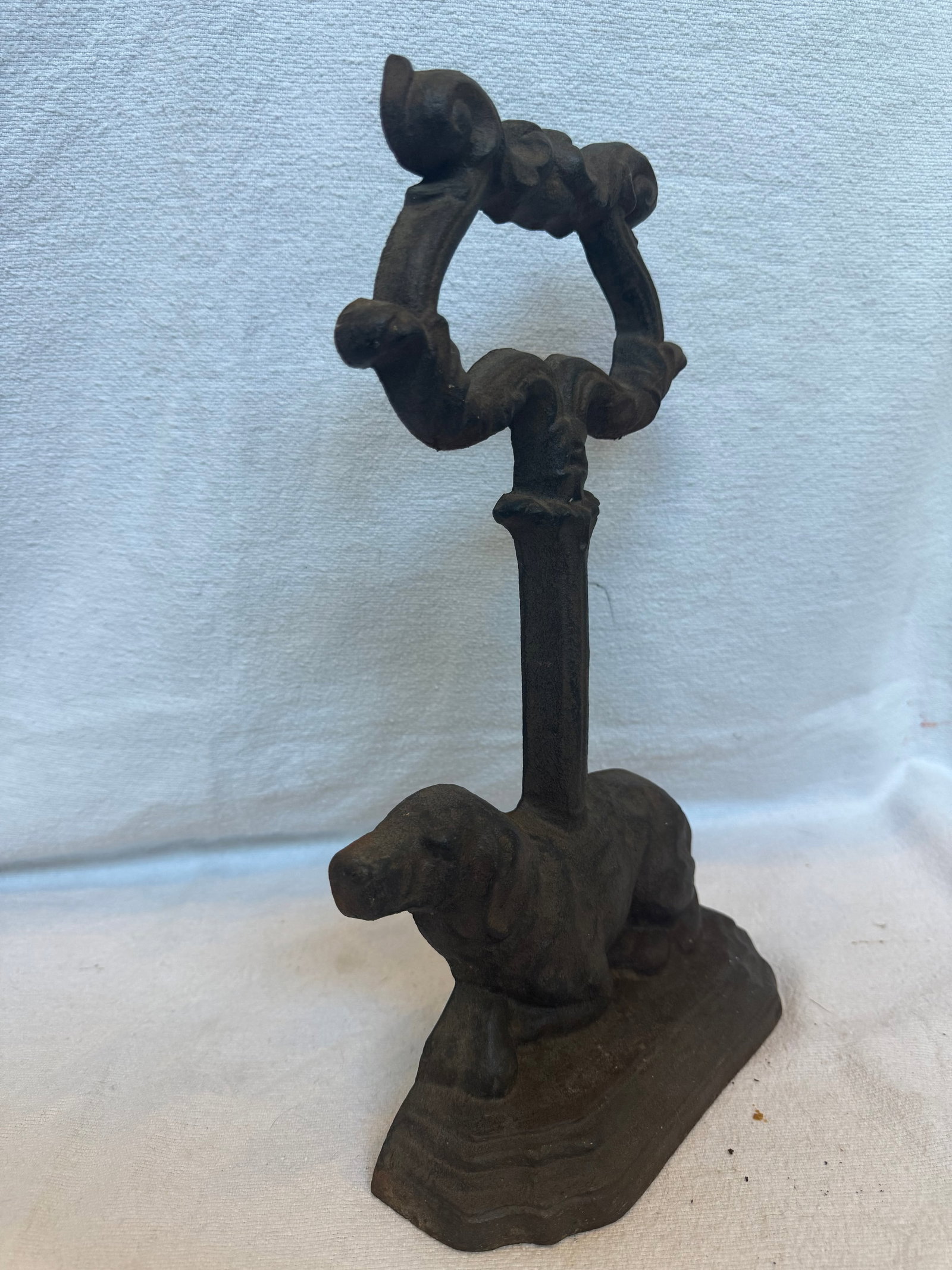 Victorian Cast Iron Lab Door Stop - 2