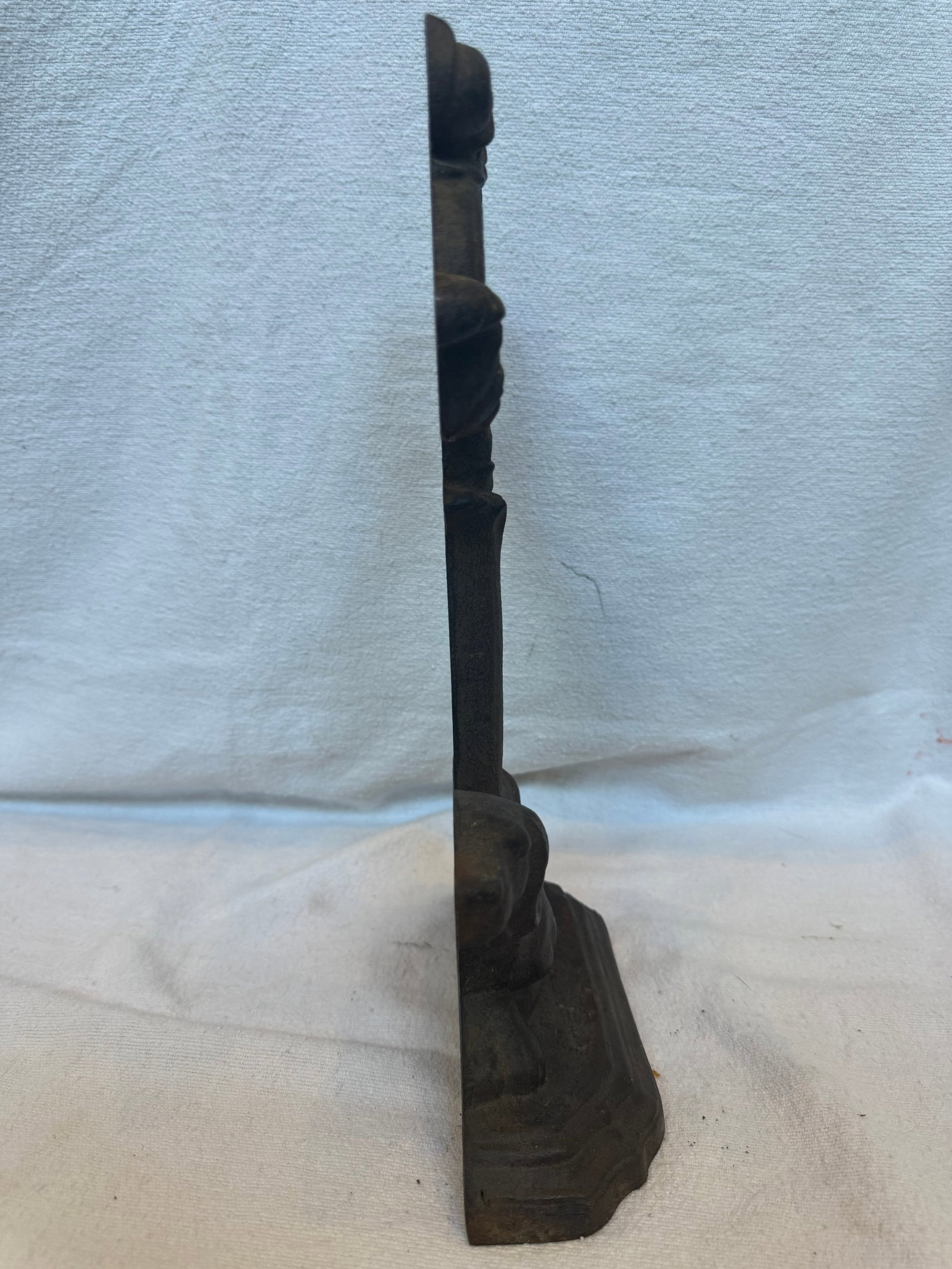 Victorian Cast Iron Lab Door Stop - 5