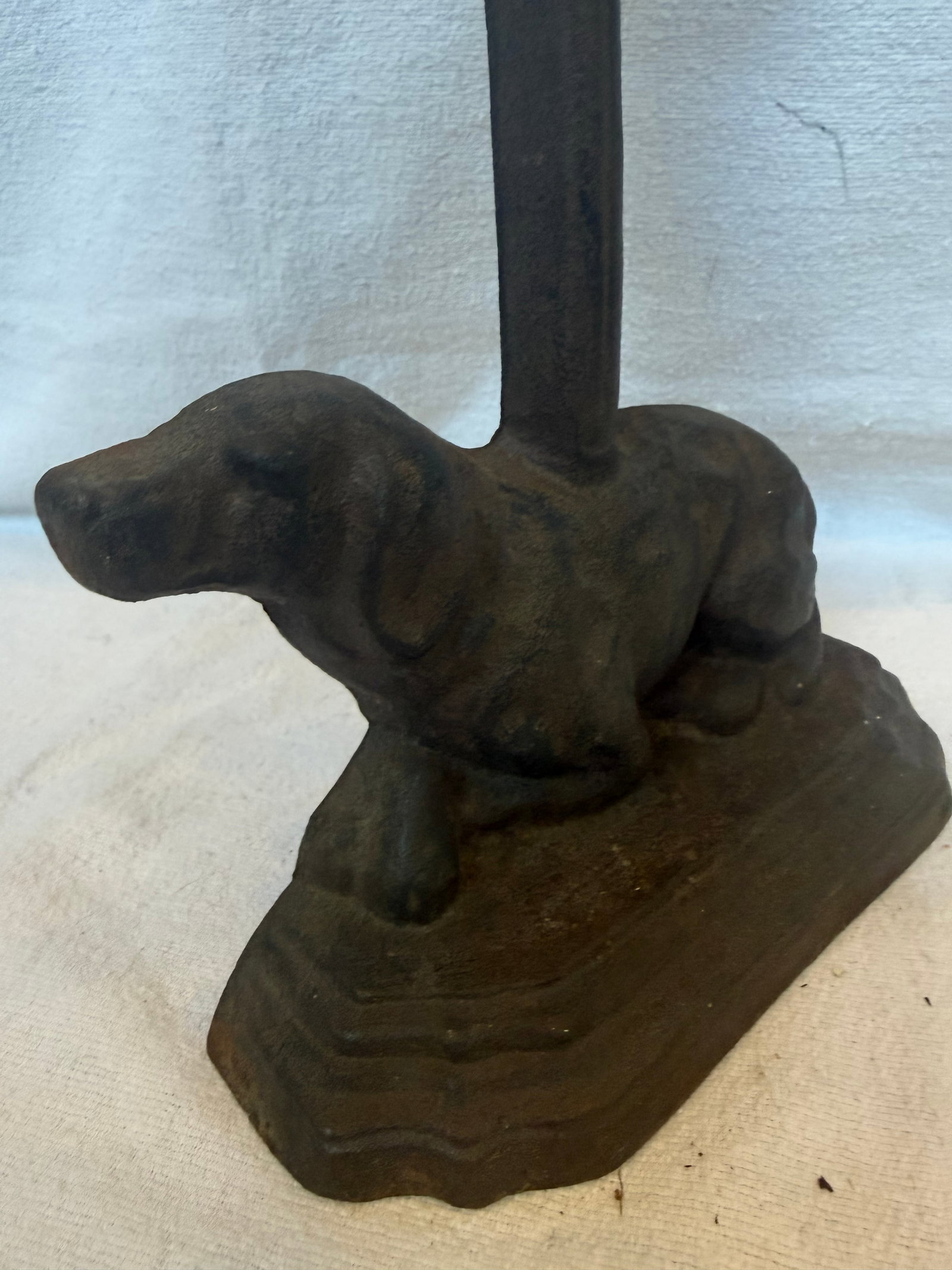 Victorian Cast Iron Lab Door Stop - 6