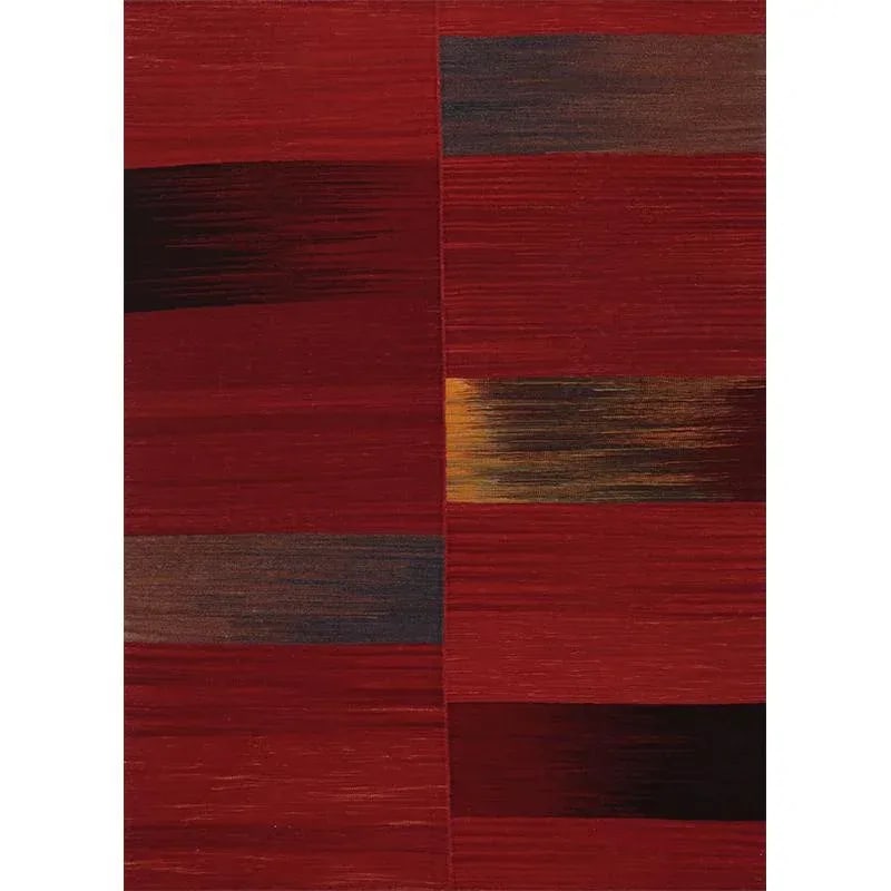 Handwoven Scandinavian Style Persian Kilim Rug 4'11" X 6'7" - 11