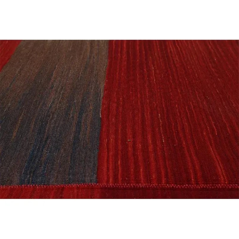 Handwoven Scandinavian Style Persian Kilim Rug 4'11" X 6'7" - 6