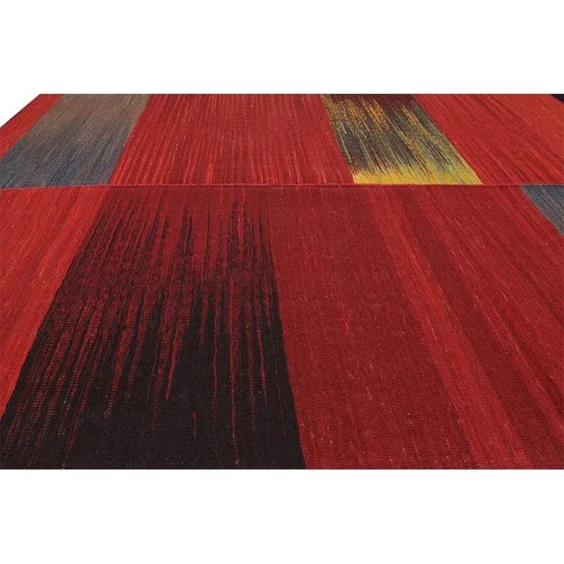 Handwoven Scandinavian Style Persian Kilim Rug 4'11" X 6'7" - 7