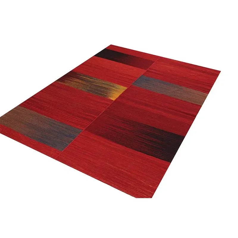 Handwoven Scandinavian Style Persian Kilim Rug 4'11" X 6'7" - 8