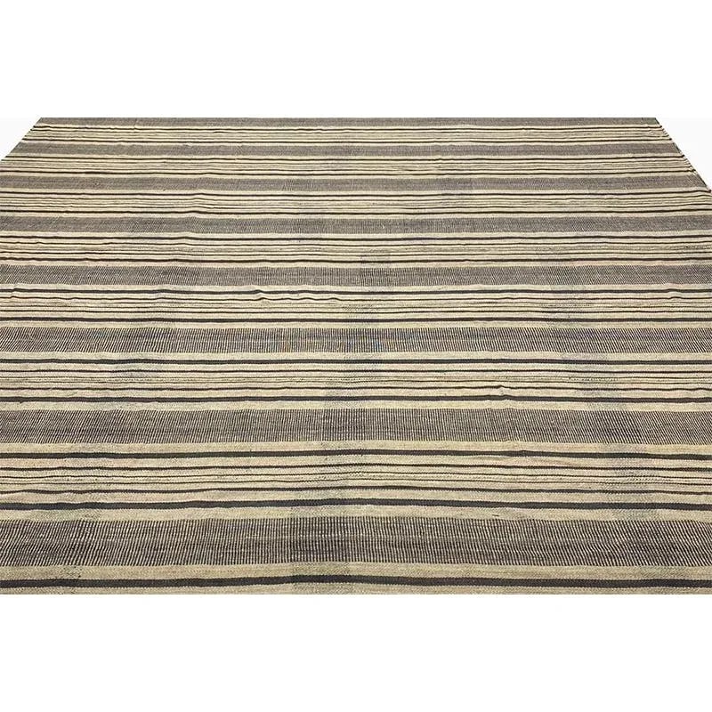 1960s Beige/Brown Persian Kilim Area Rug 13'0" X 13'2" - 2