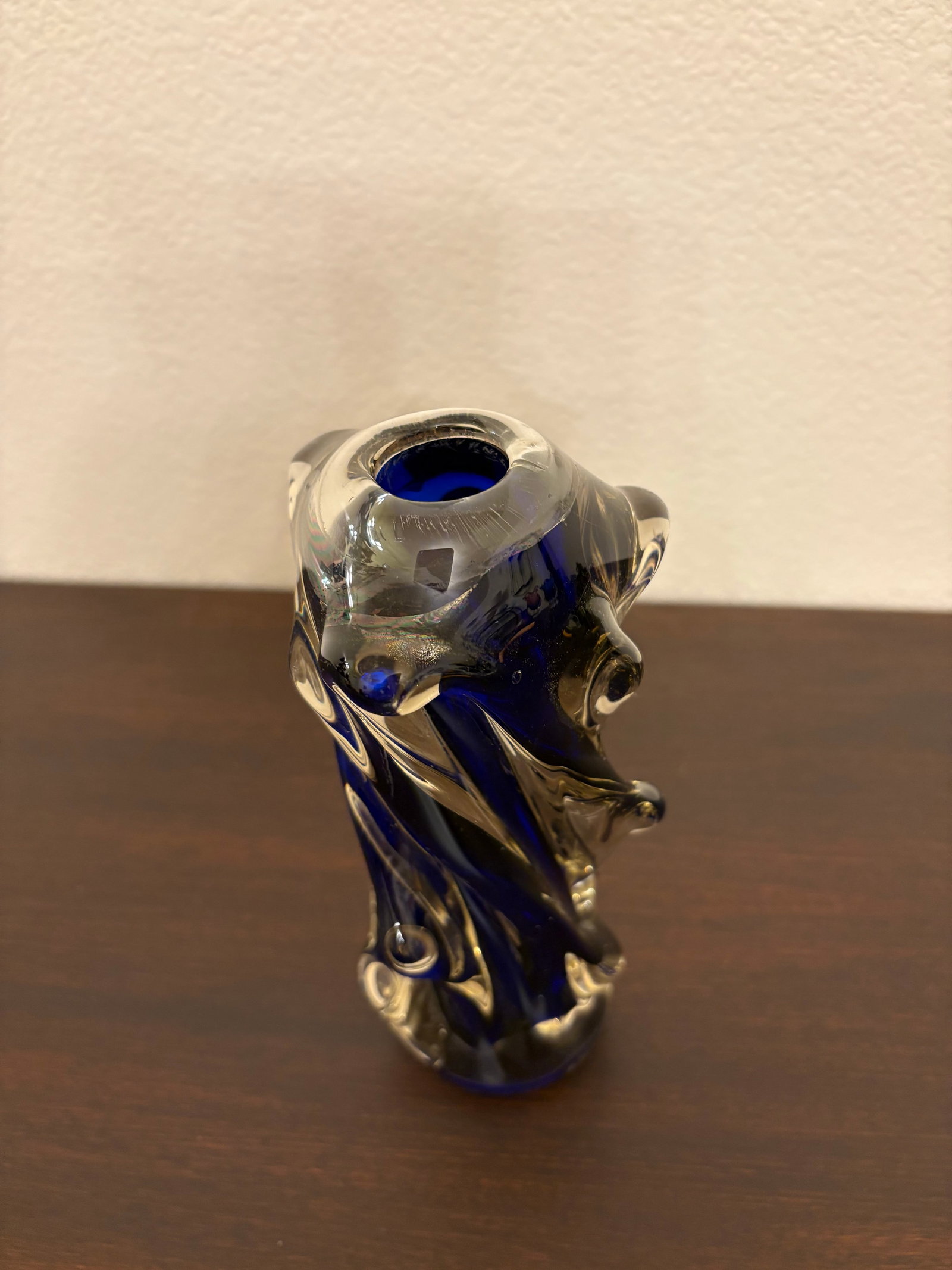 Murano Cobalt Blue Diminutive Vase - 6
