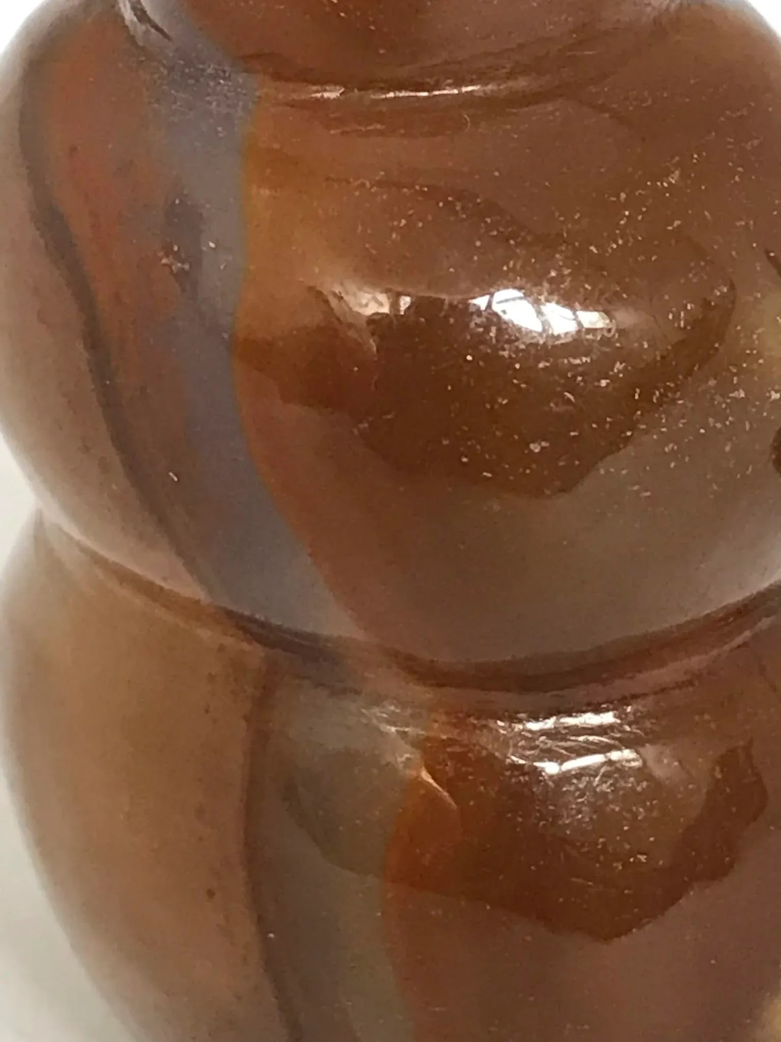 Vintage Chalcedony Double Gourd Snuff Bottle - 13