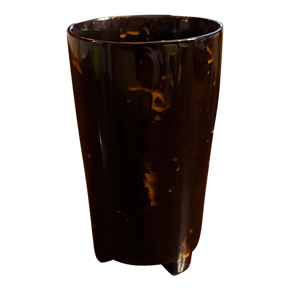 Mid 20th Century Faux Tortoise Shell Horn Cup (1 of 6)
