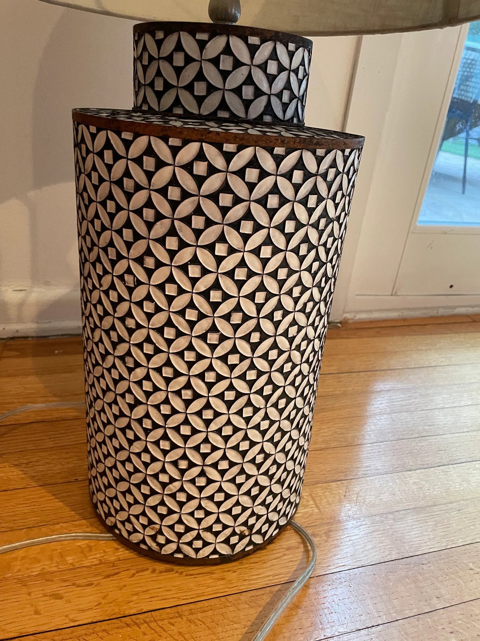 Contemporary Black & White Table Light - 2