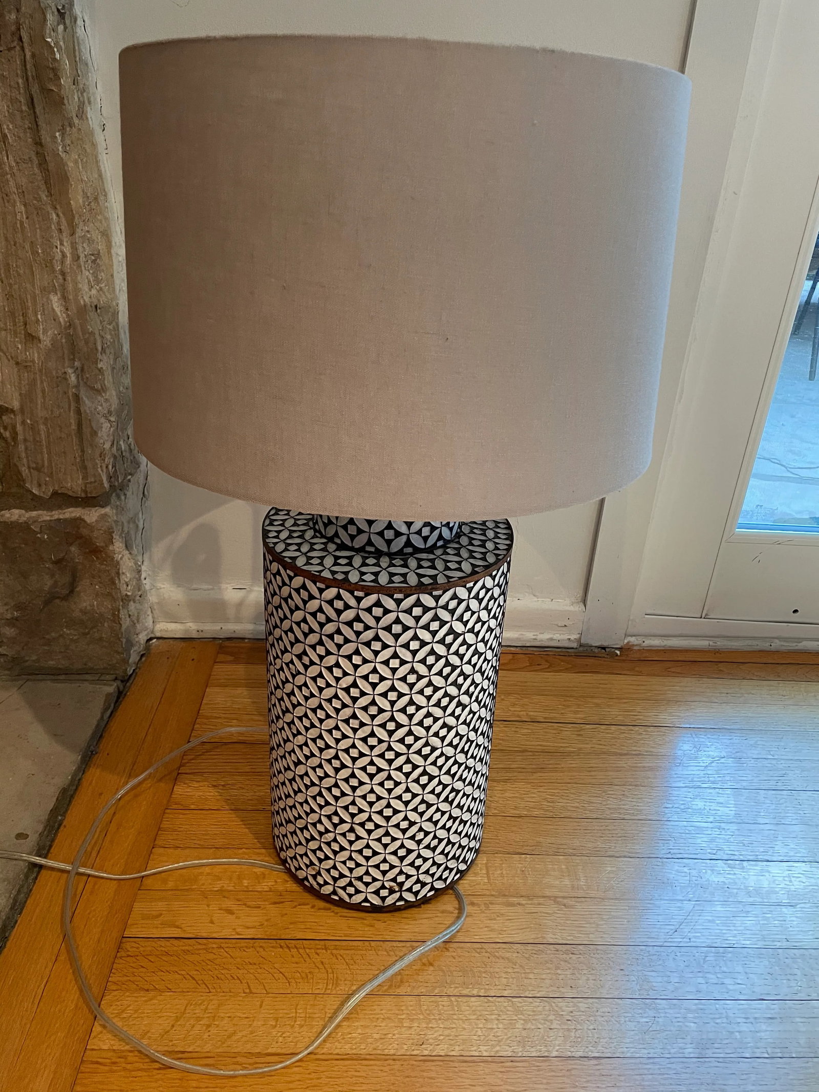 Contemporary Black & White Table Light - 3