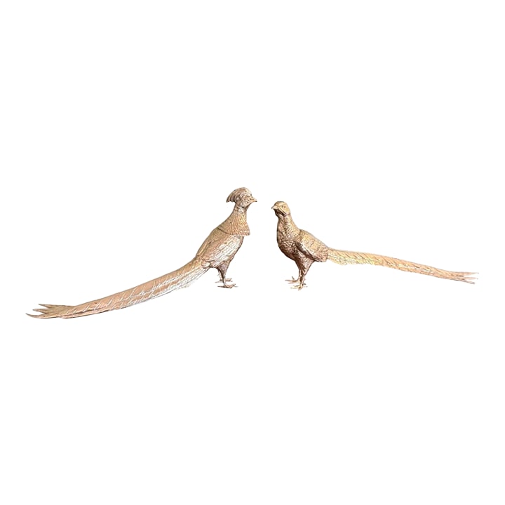 Pair of Silver Plated Pheasants (1 of 12)