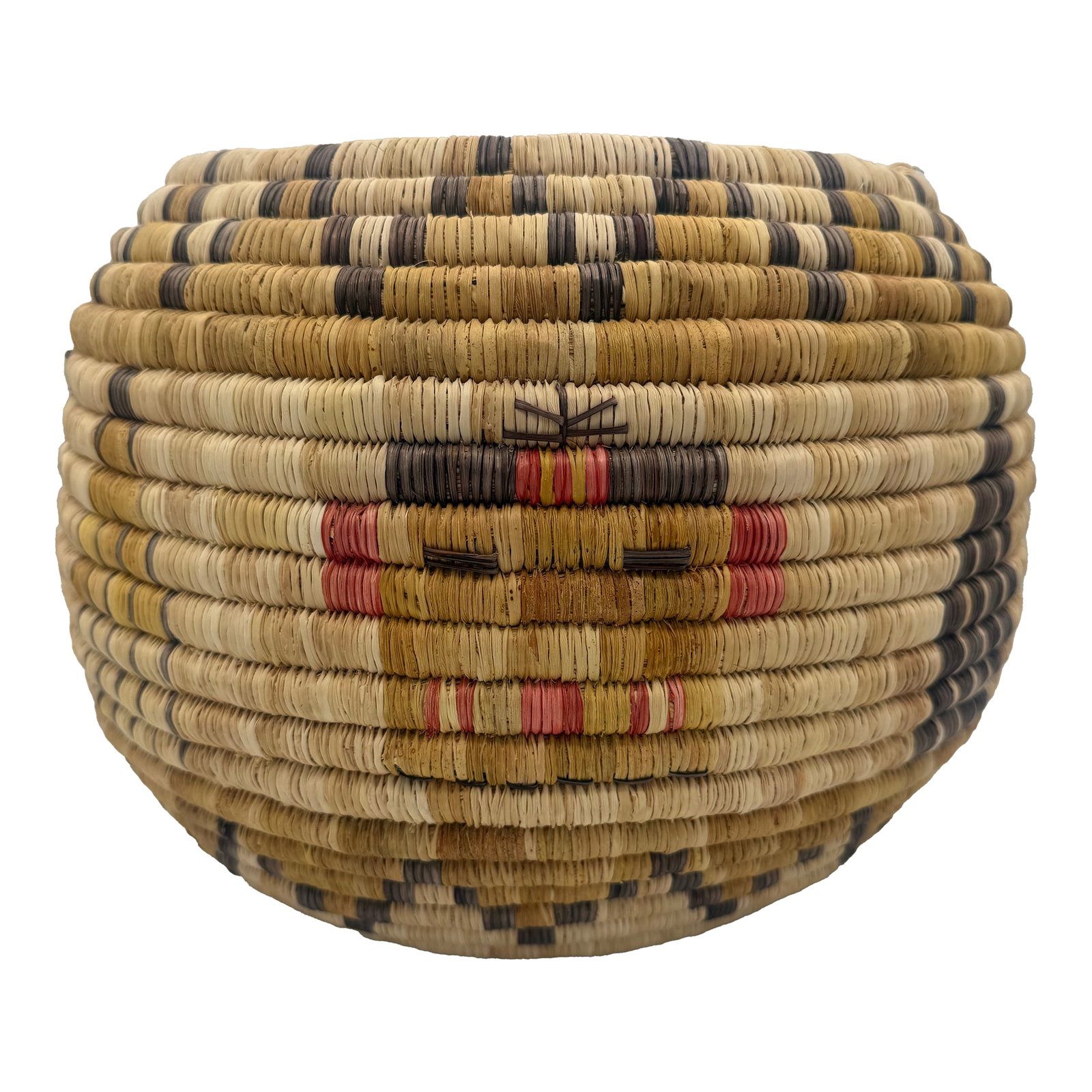 Rare Vintage Hopi Native American Coiled Basket (1 of 6)