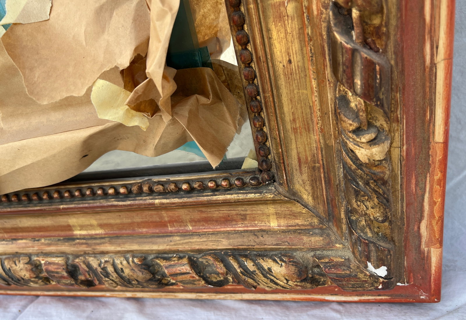 19th Century French Louis Philippe Giltwood Mirror - 12