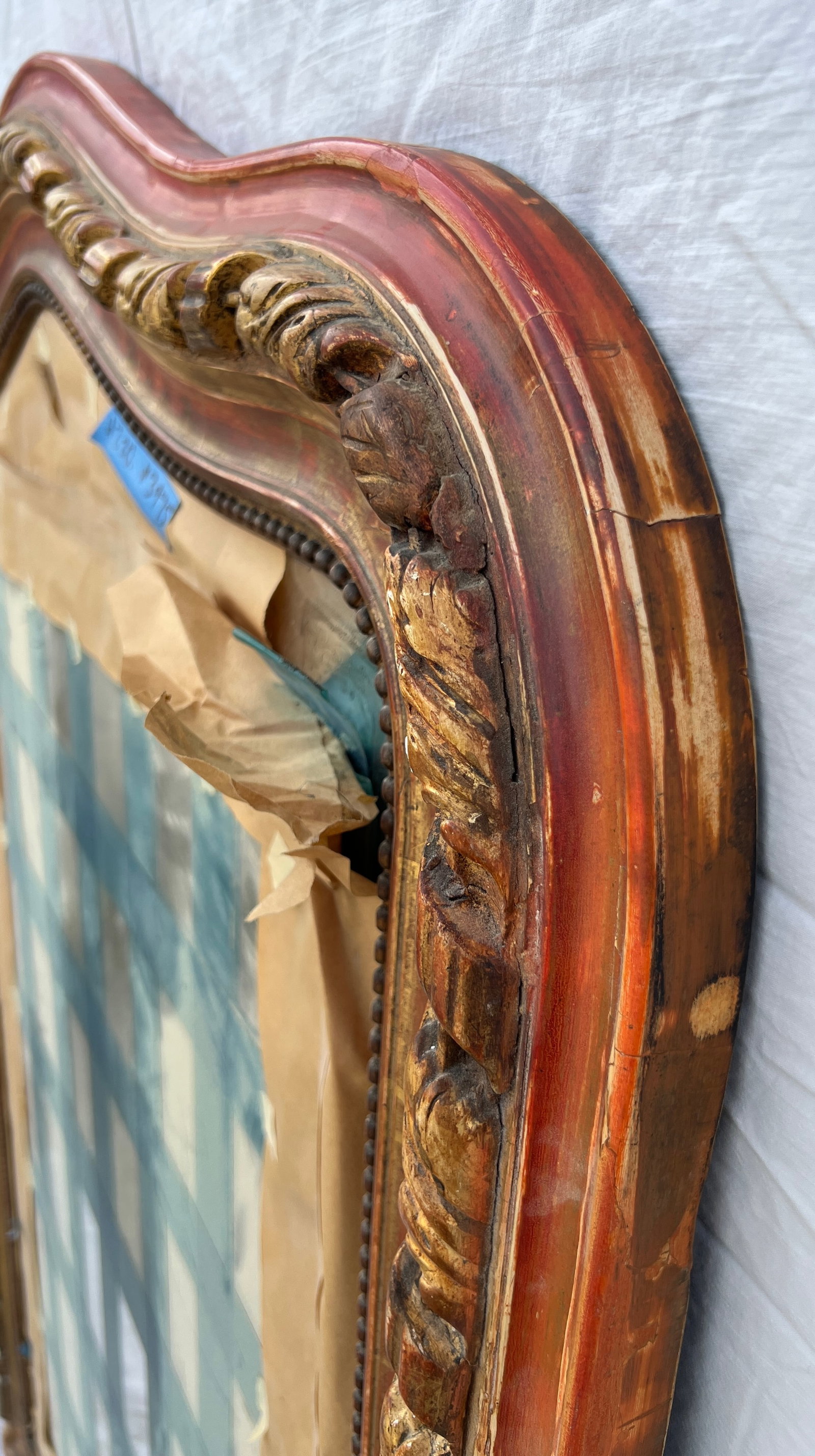 19th Century French Louis Philippe Giltwood Mirror - 4