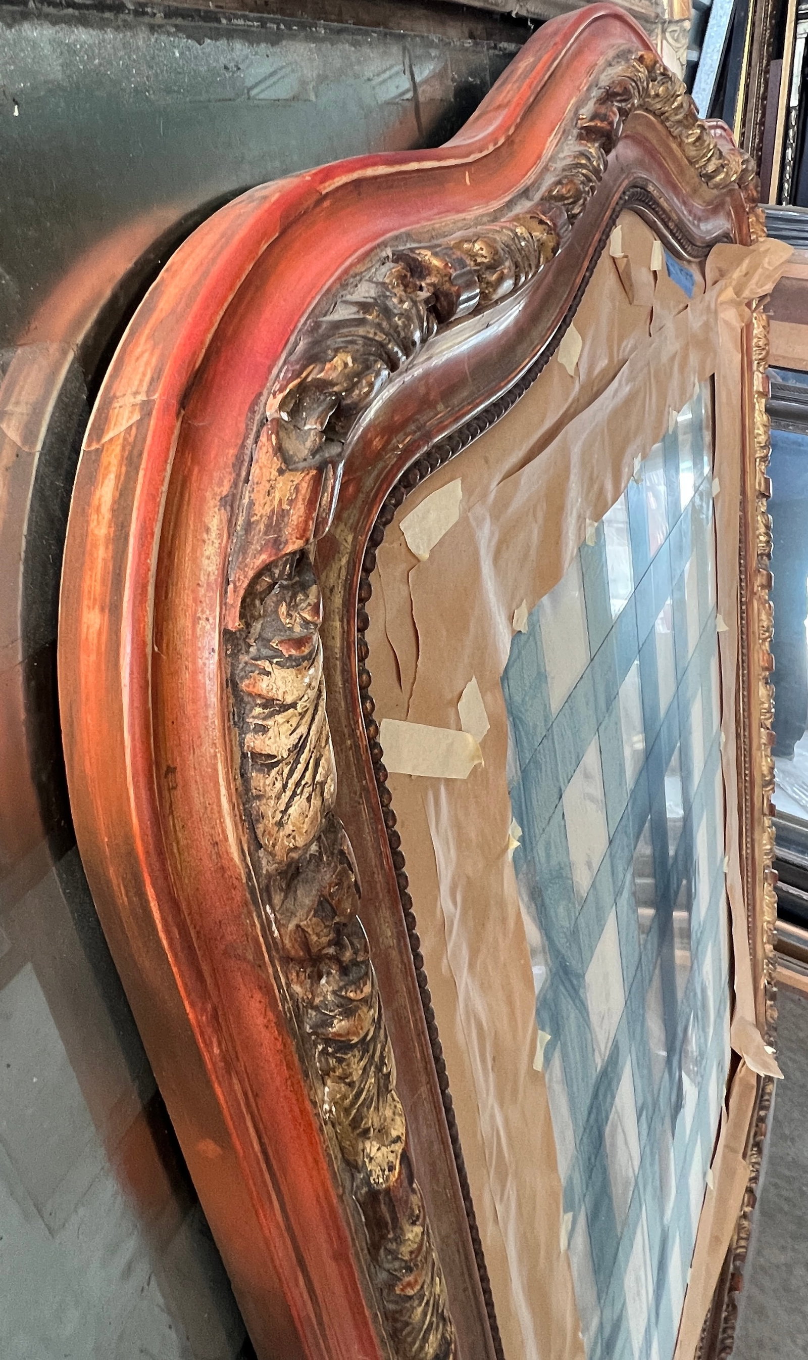 19th Century French Louis Philippe Giltwood Mirror - 5