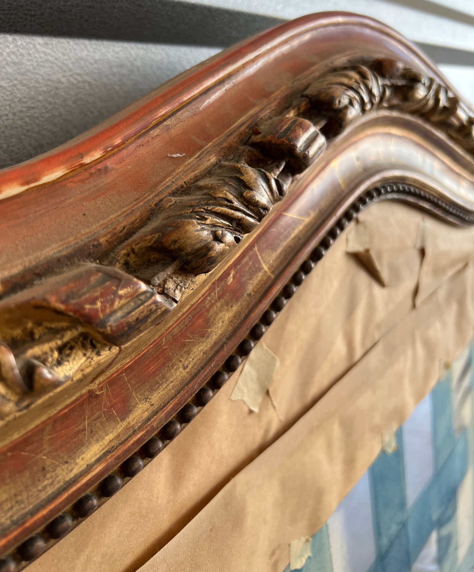 19th Century French Louis Philippe Giltwood Mirror - 8