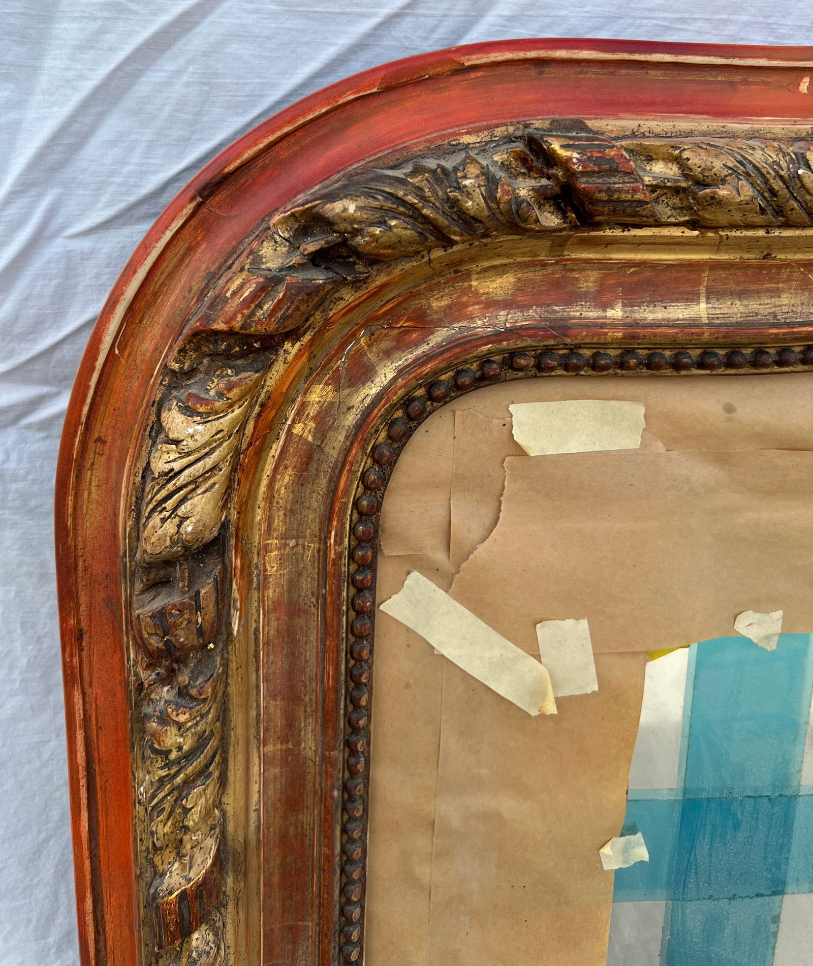 19th Century French Louis Philippe Giltwood Mirror - 9