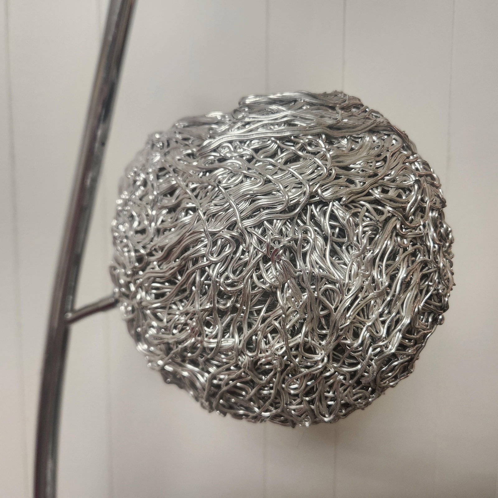 1960s Mid Century Modern Tall Silver Spaghetti Lamp - 7