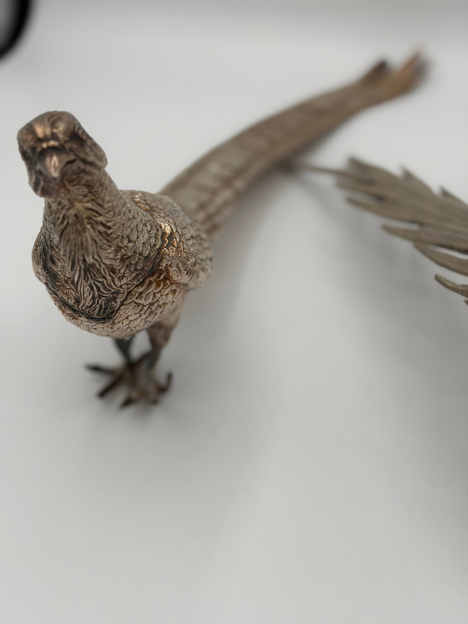 1980s A Pair of Silver Plate Table Pheasants - 3