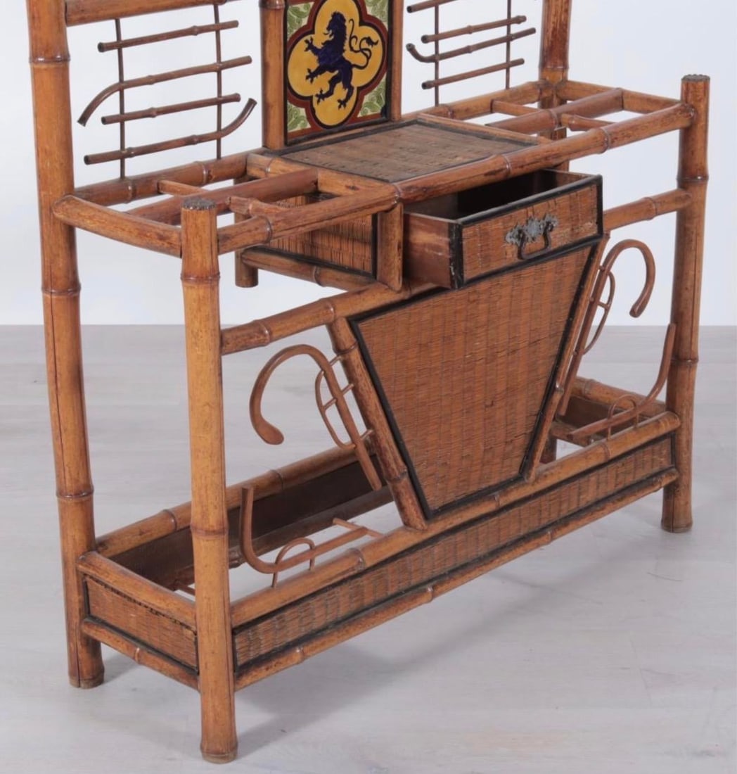 Late 19th Century Brighton Pavilion Arts and Crafts Chinoiserie Style Hall Tree Umbrella Stand With - 6