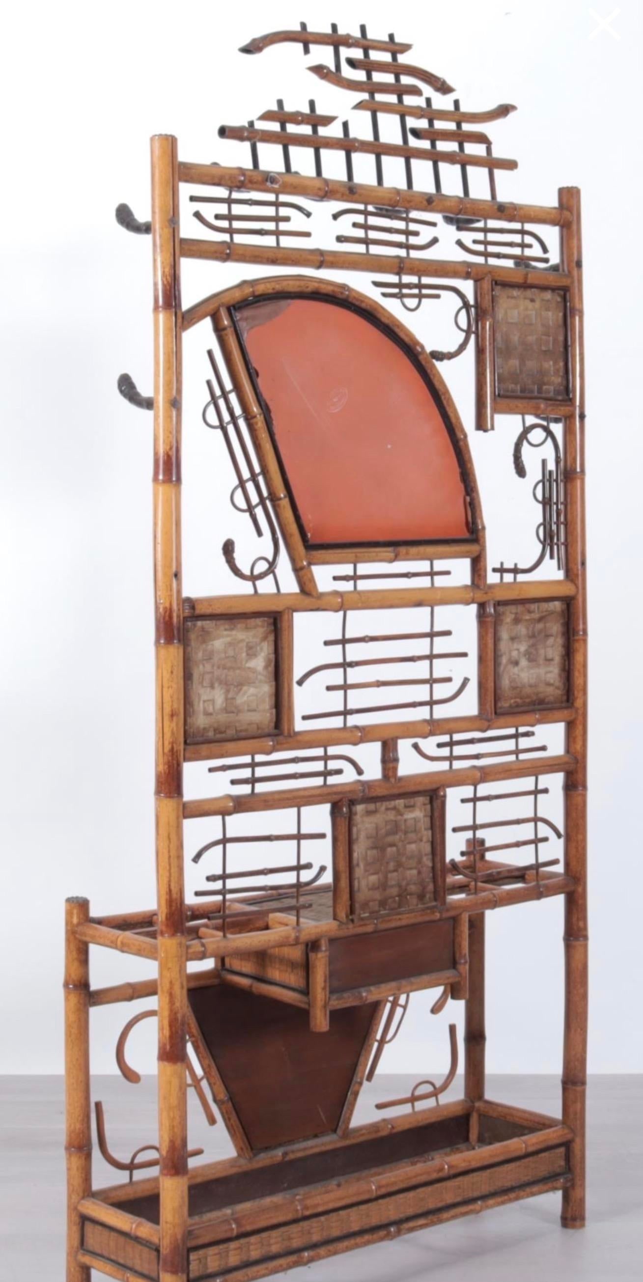 Late 19th Century Brighton Pavilion Arts and Crafts Chinoiserie Style Hall Tree Umbrella Stand With - 8
