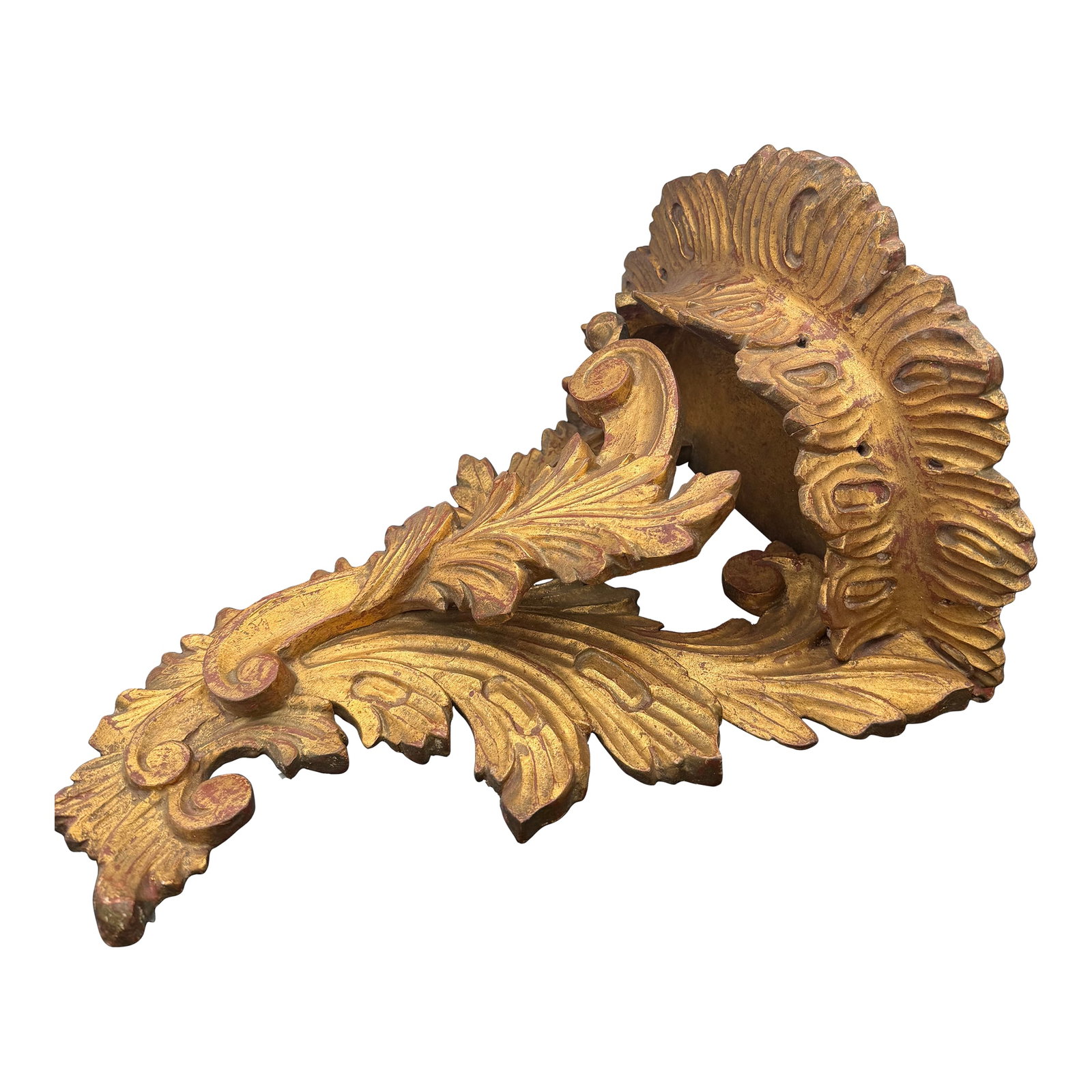 1950s Large Gesso and Gilt Carved Wooden Italian Wall Bracket (1 of 5)