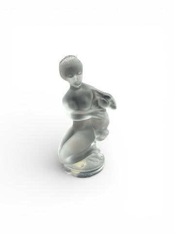 Late 20th Century Lalique France Diana Huntress Crystal Figurine-Art Deco-Mythology-Goddess-Statue - 2