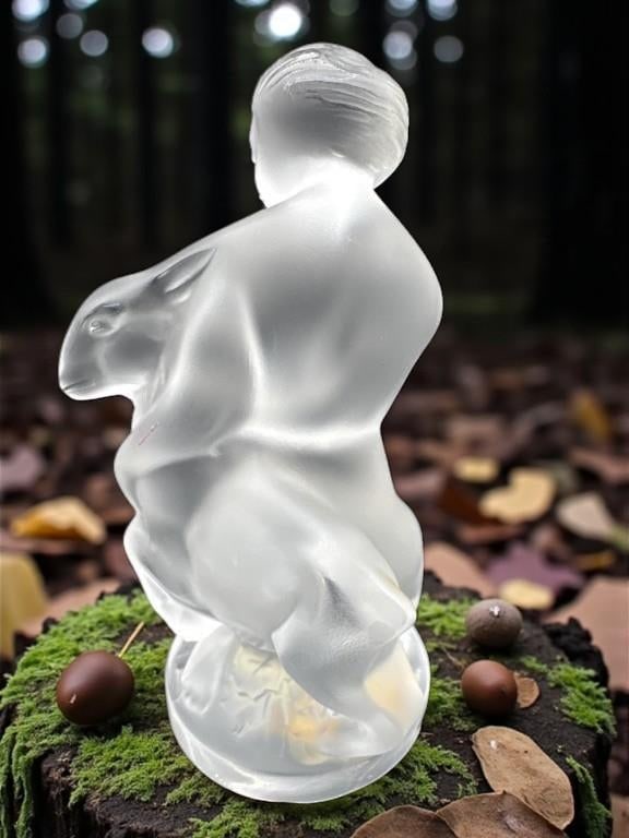 Late 20th Century Lalique France Diana Huntress Crystal Figurine-Art Deco-Mythology-Goddess-Statue - 3