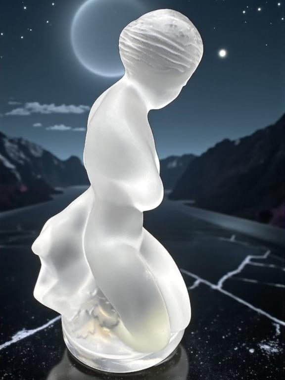 Late 20th Century Lalique France Diana Huntress Crystal Figurine-Art Deco-Mythology-Goddess-Statue - 6
