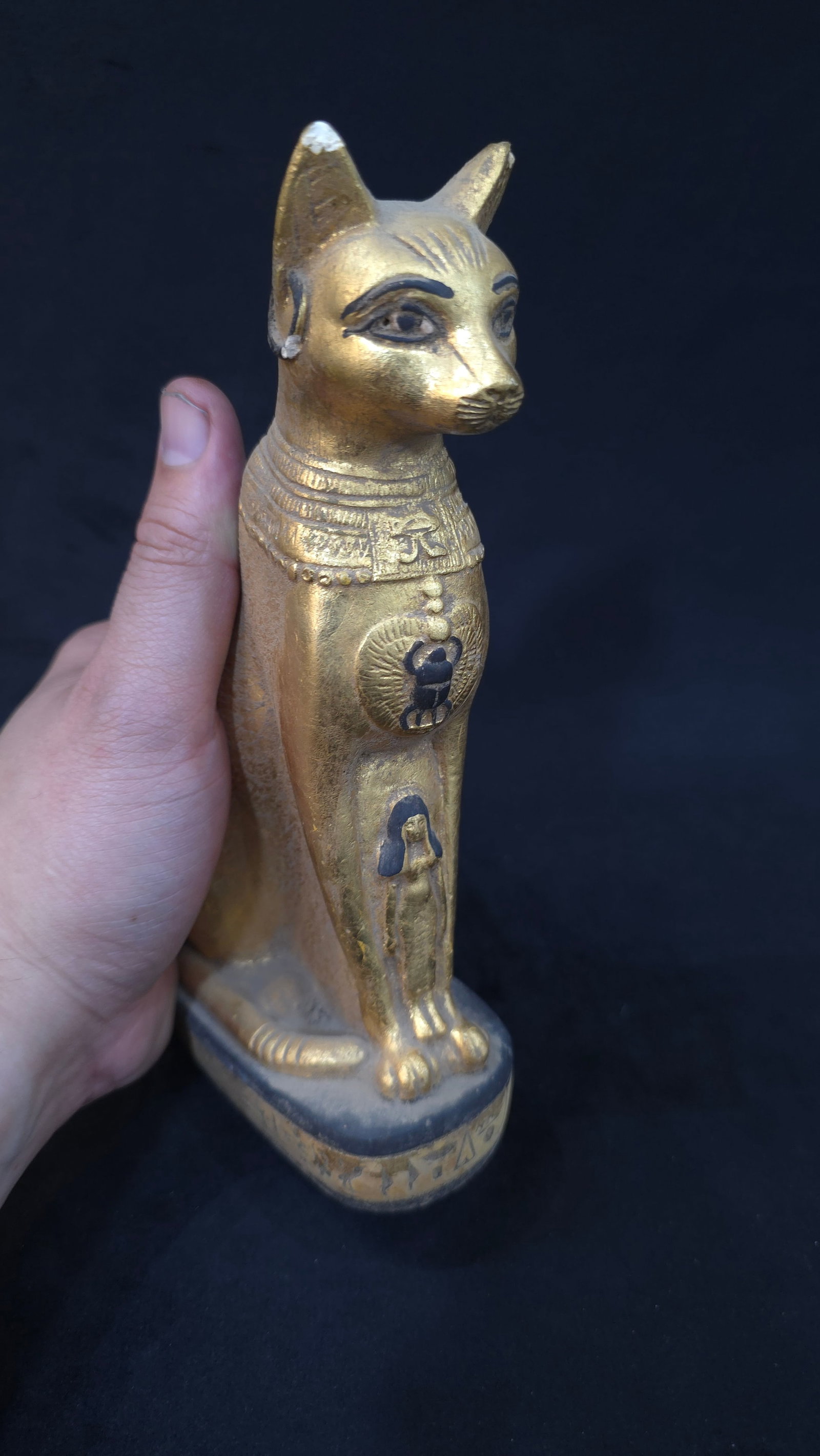 Vintage Egyptian Statue of Goddess Bastet Cat Figure Egyptian Civilization Bc - 2