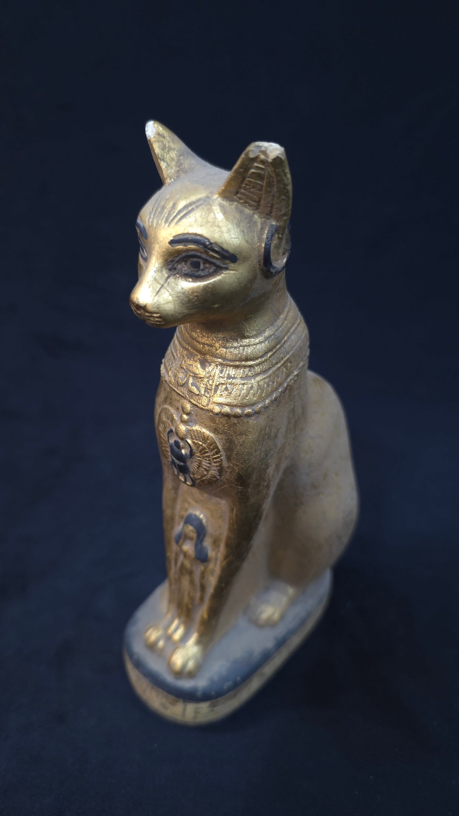 Vintage Egyptian Statue of Goddess Bastet Cat Figure Egyptian Civilization Bc - 4