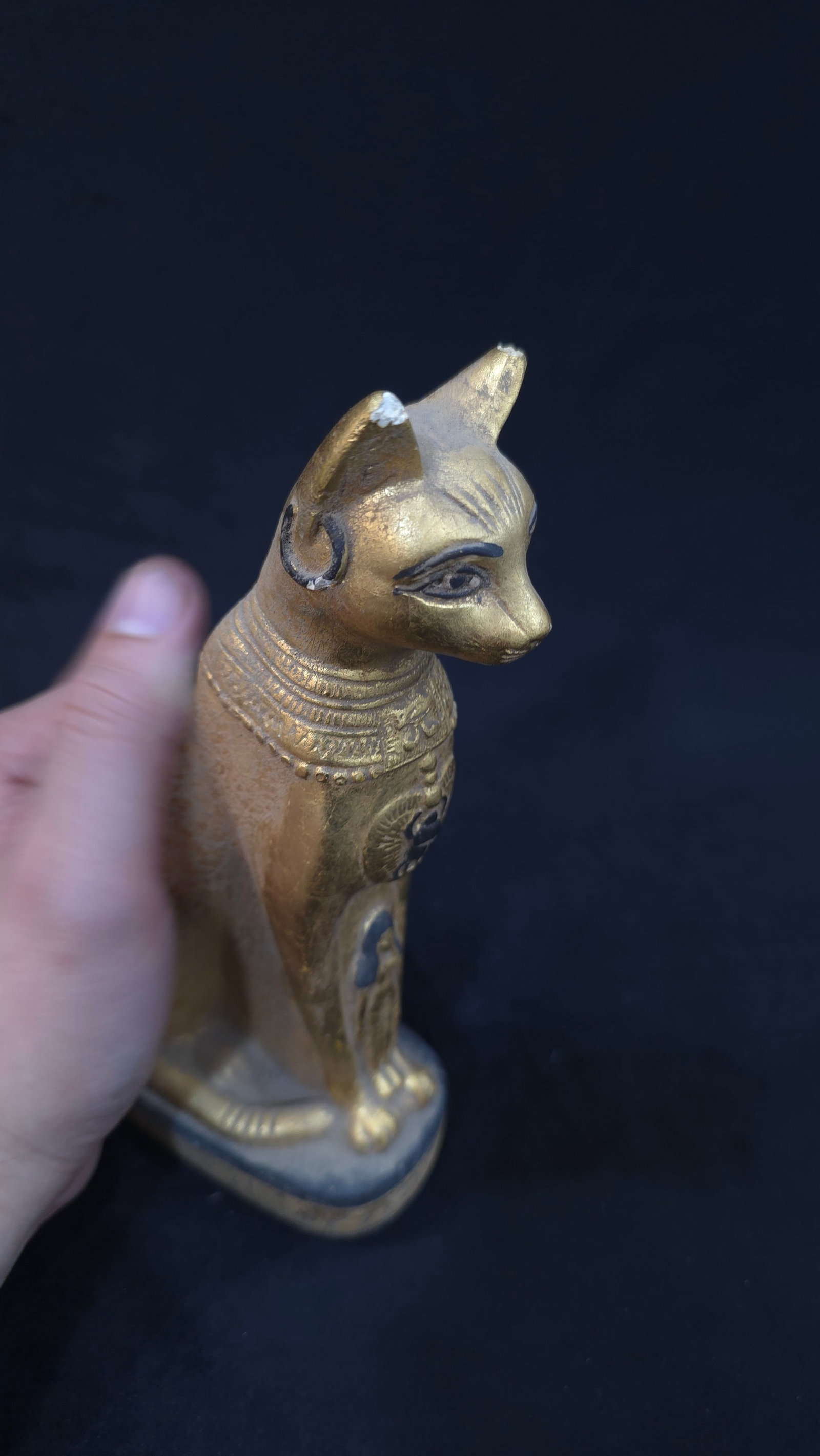 Vintage Egyptian Statue of Goddess Bastet Cat Figure Egyptian Civilization Bc - 7
