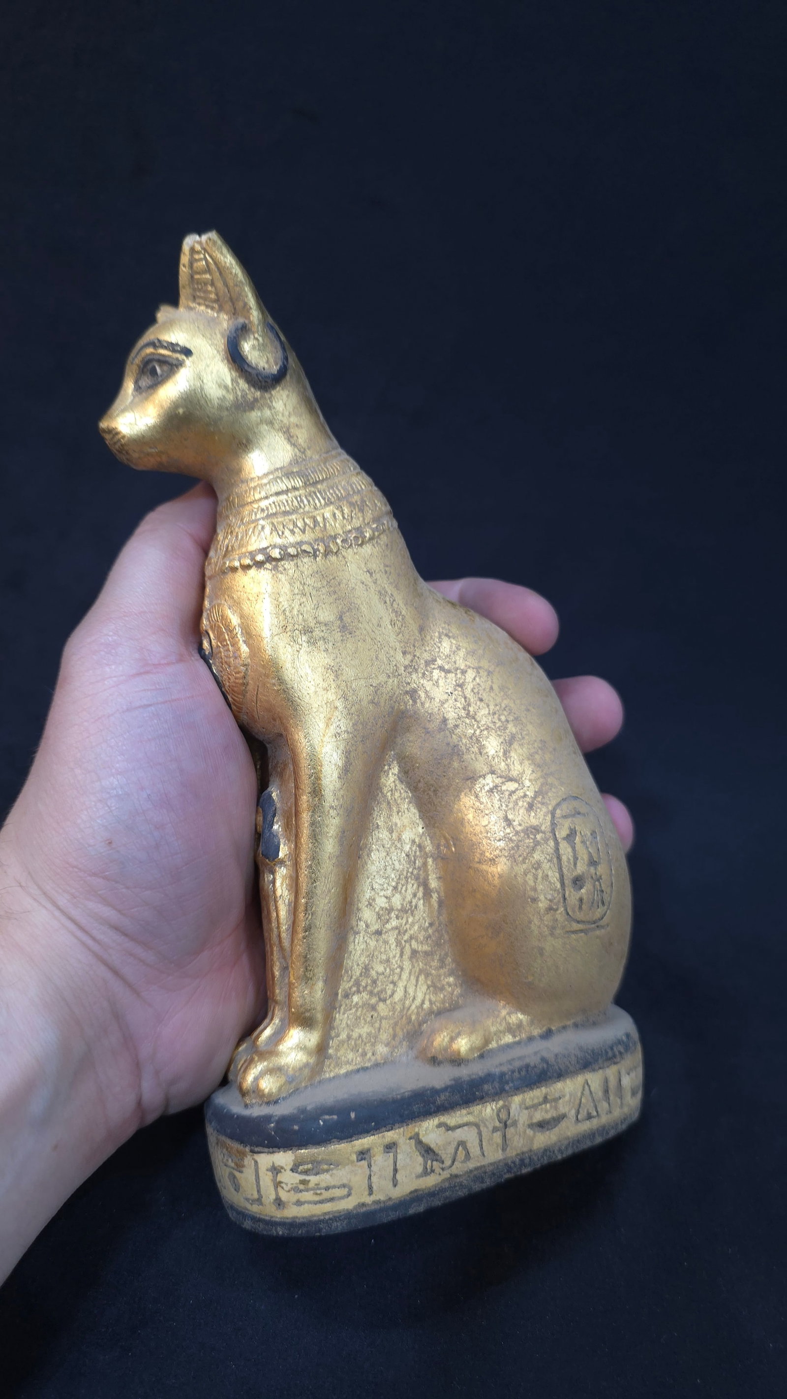 Vintage Egyptian Statue of Goddess Bastet Cat Figure Egyptian Civilization Bc - 8