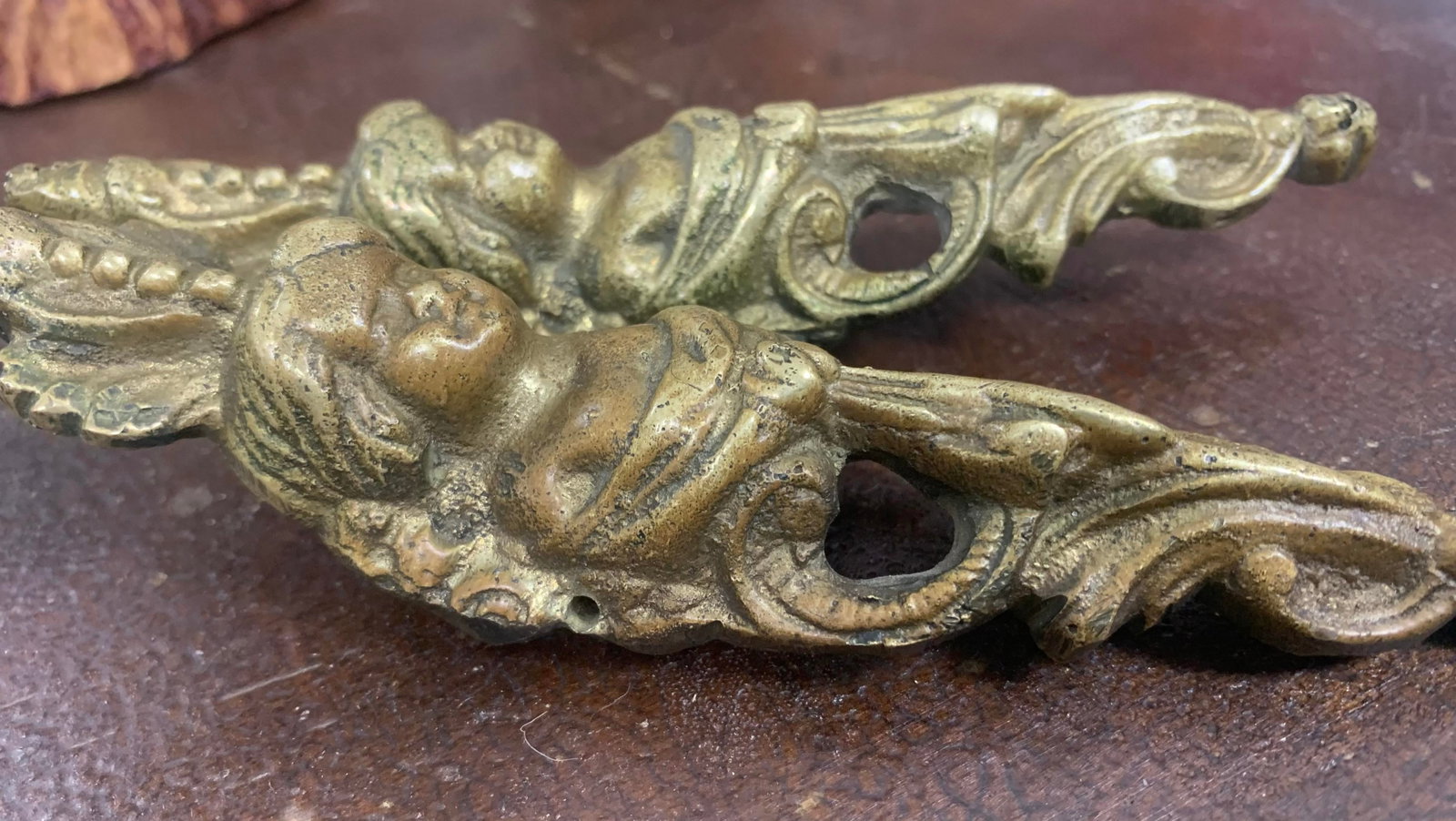 Antique French Bronze Ormolu Figural Furniture Ornaments - Pair - 4
