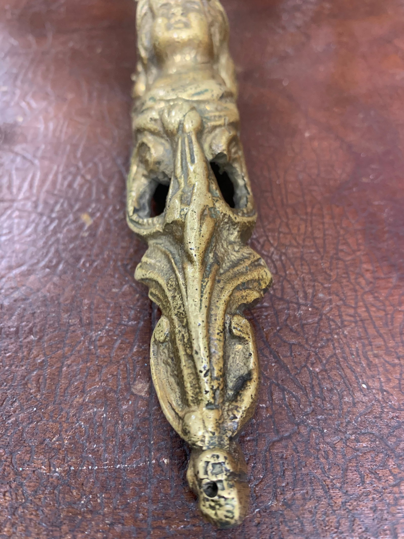 Antique French Bronze Ormolu Figural Furniture Ornaments - Pair - 6