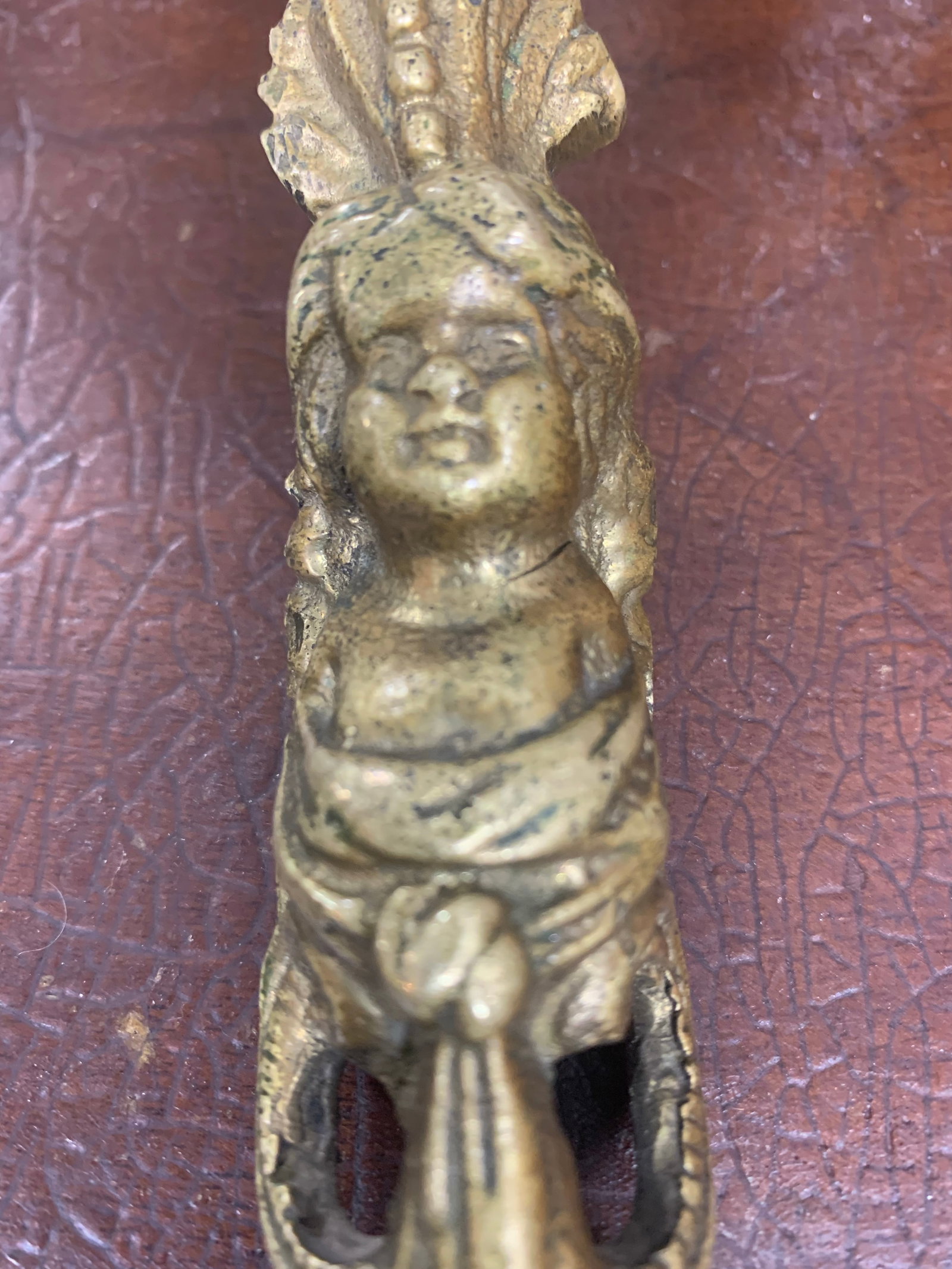 Antique French Bronze Ormolu Figural Furniture Ornaments - Pair - 7
