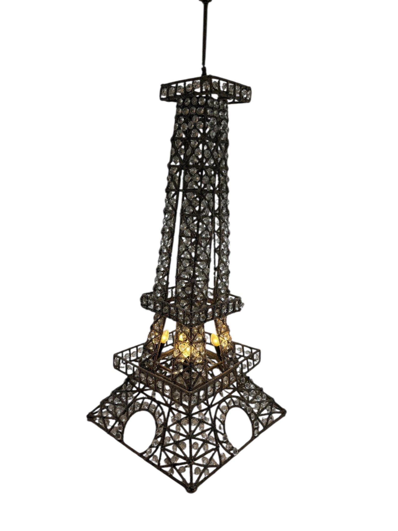 Mid 20th Century Mid Century Modern French Beaded Eiffel Tower Lamp - 2