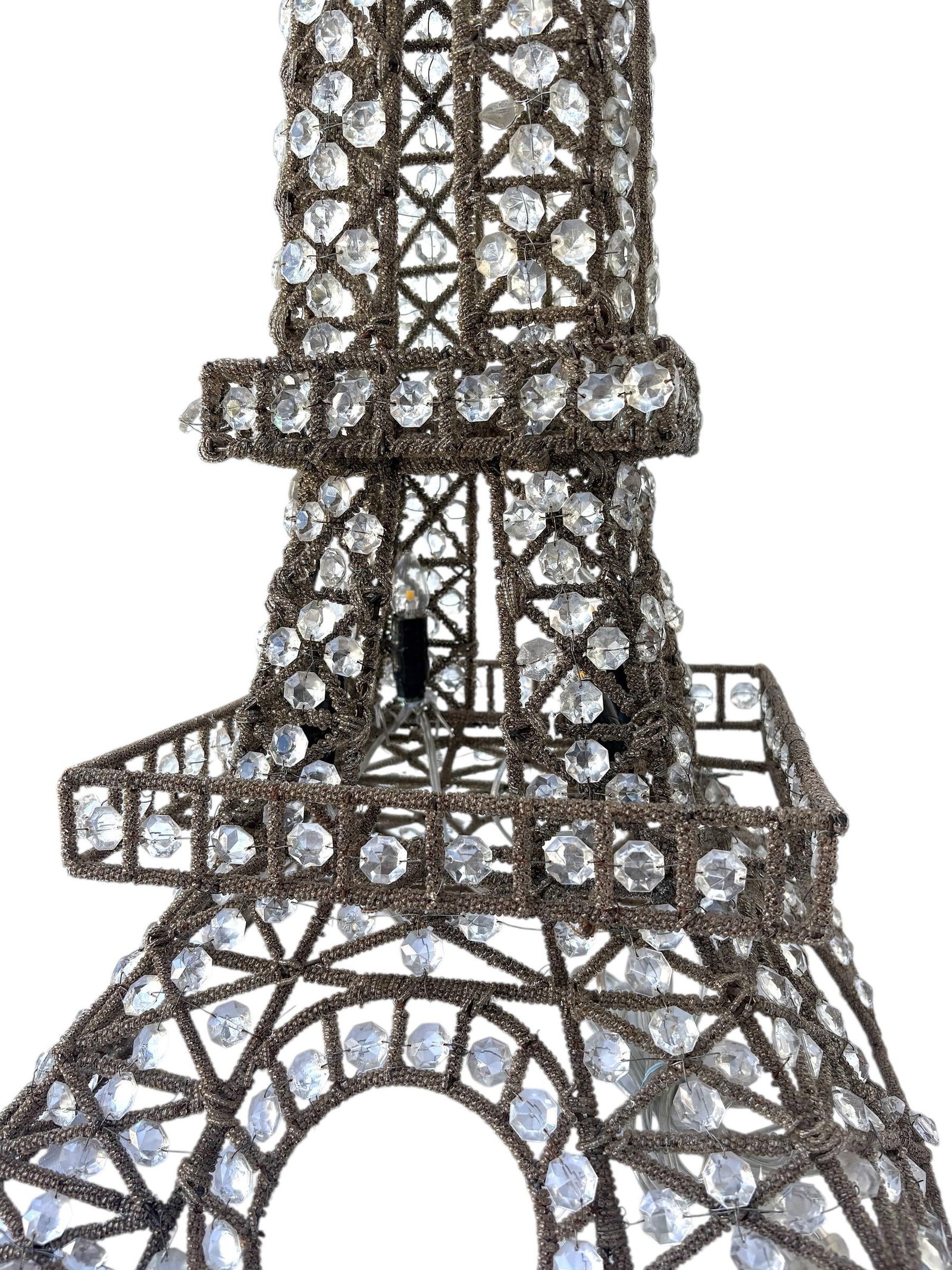 Mid 20th Century Mid Century Modern French Beaded Eiffel Tower Lamp - 5