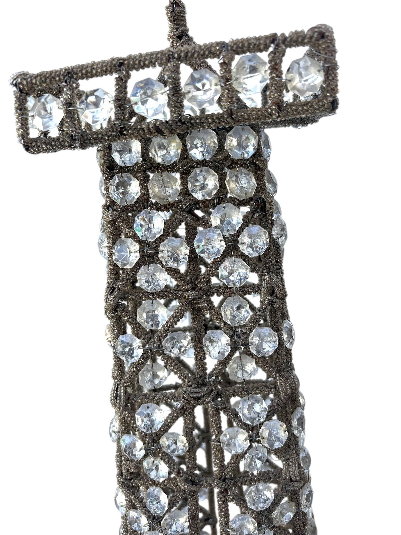 Mid 20th Century Mid Century Modern French Beaded Eiffel Tower Lamp - 6