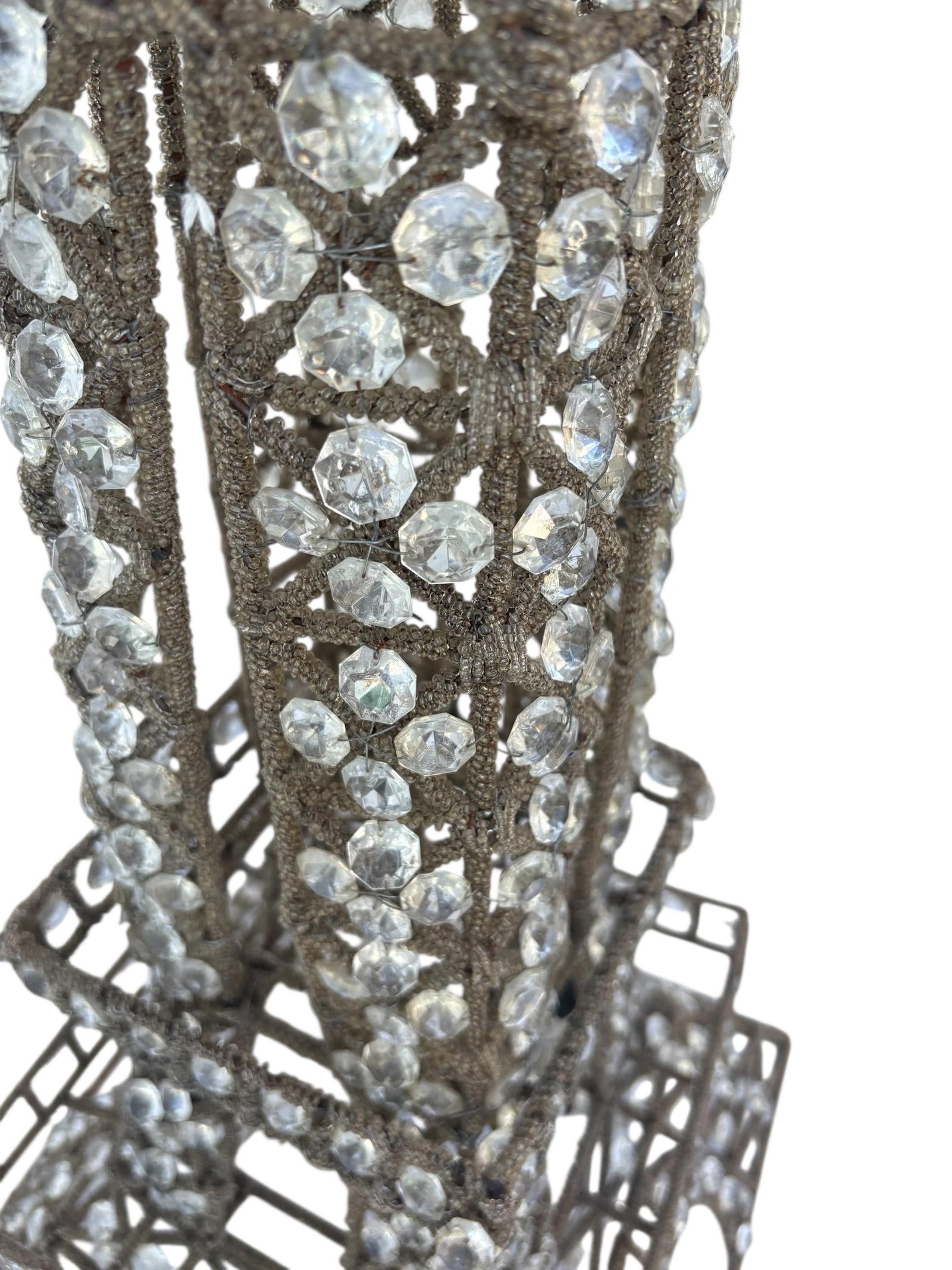 Mid 20th Century Mid Century Modern French Beaded Eiffel Tower Lamp - 7