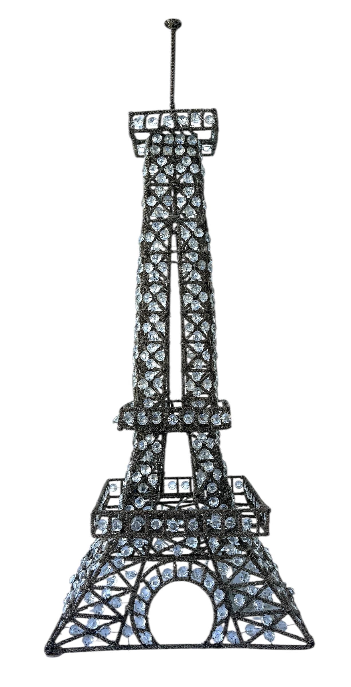 Mid 20th Century Mid Century Modern French Beaded Eiffel Tower Lamp - 8